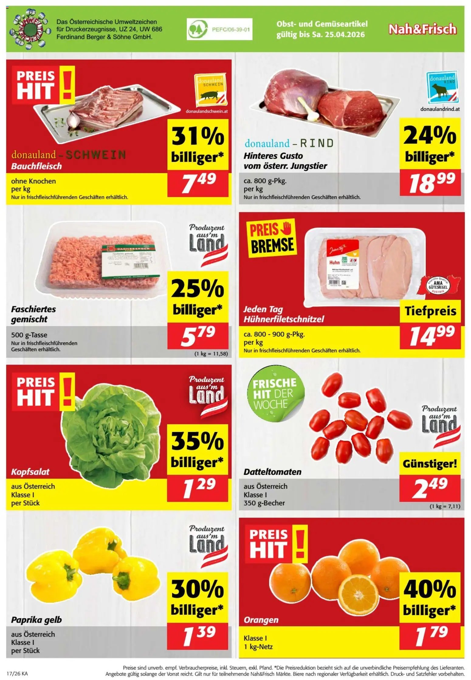 Nah und Frisch Flugblatt