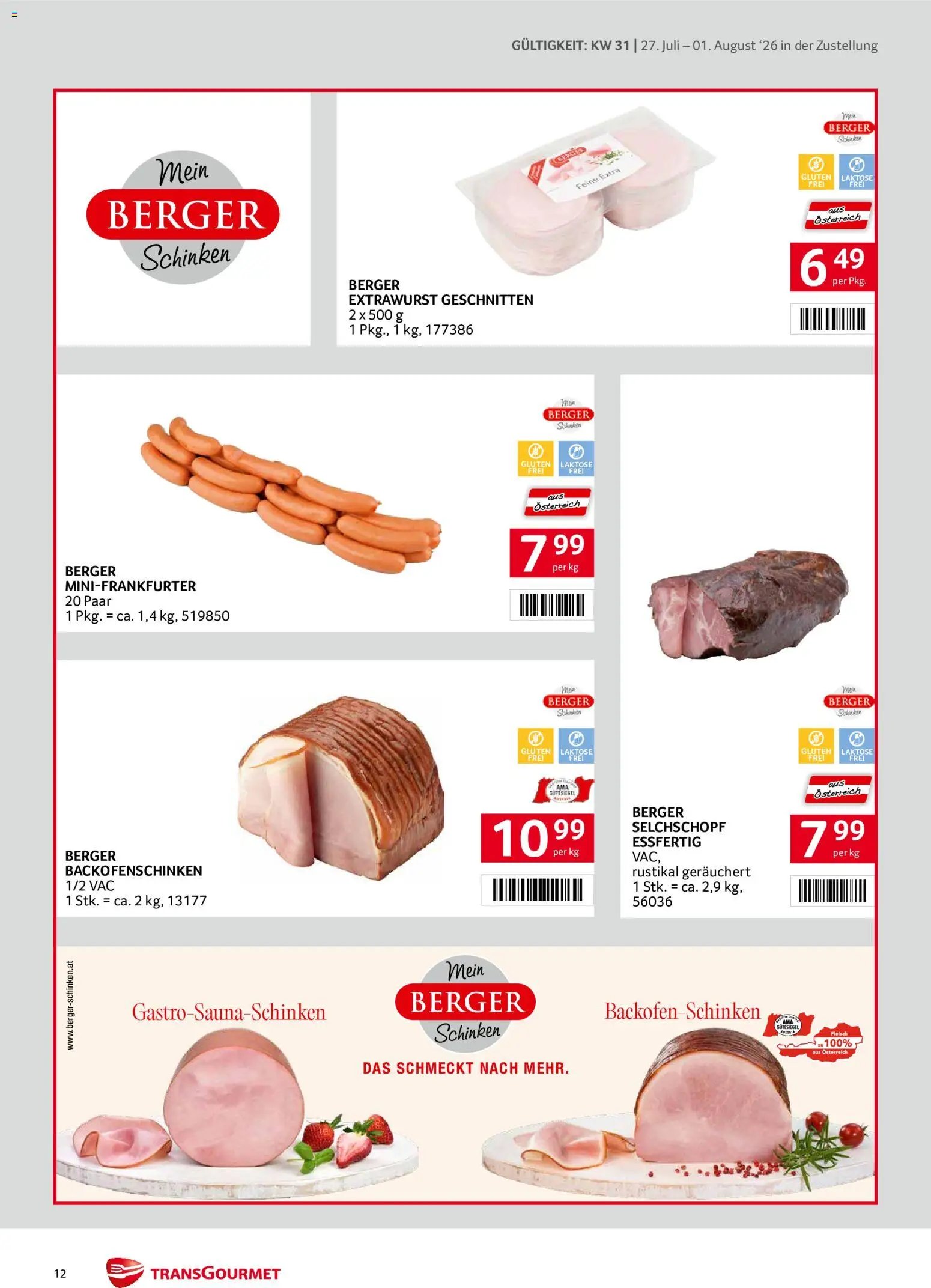 Transgourmet Zustellaktion