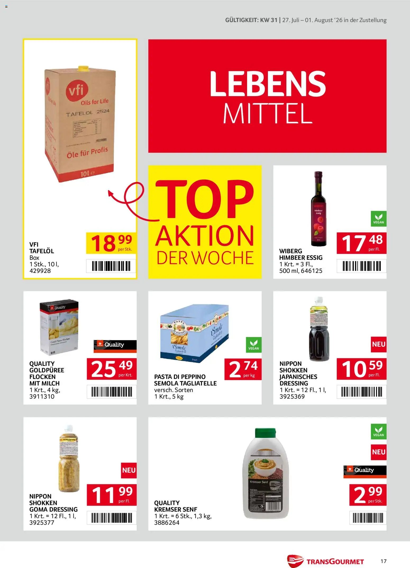 Transgourmet Zustellaktion