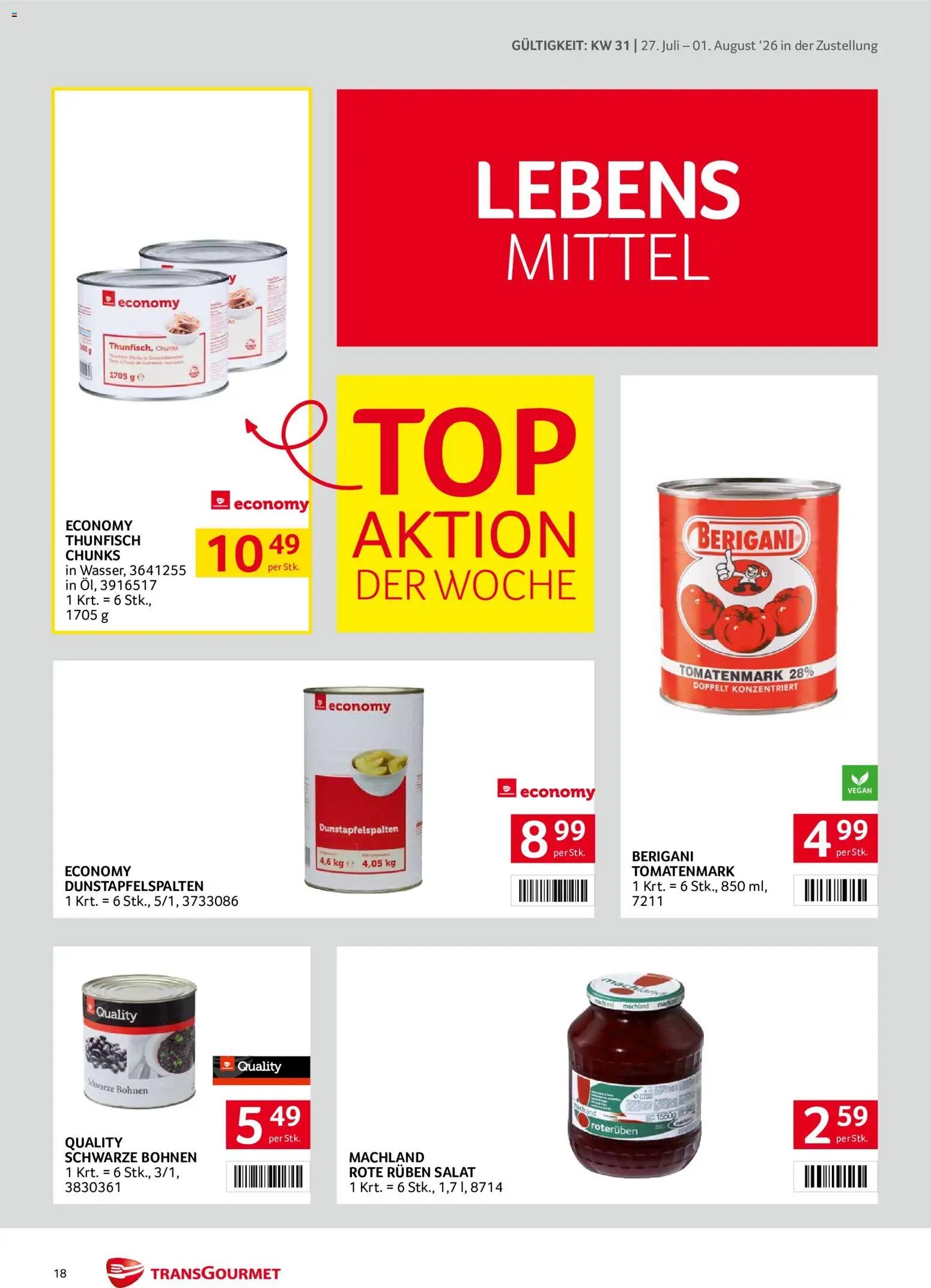 Transgourmet Zustellaktion