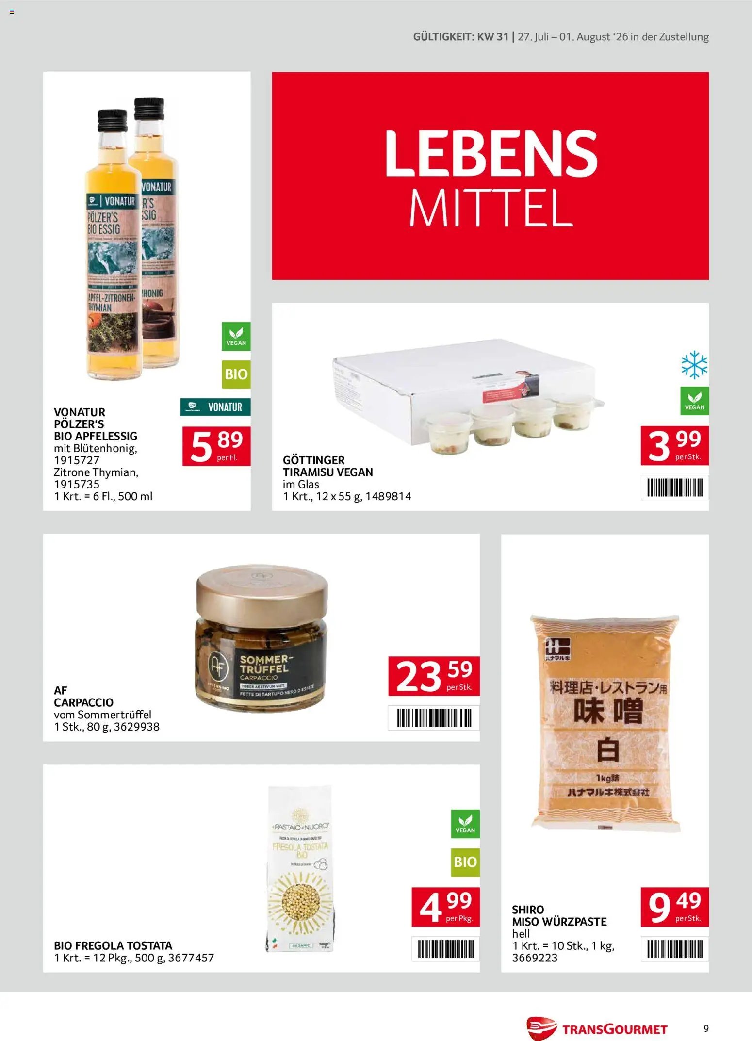 Transgourmet Zustellaktion