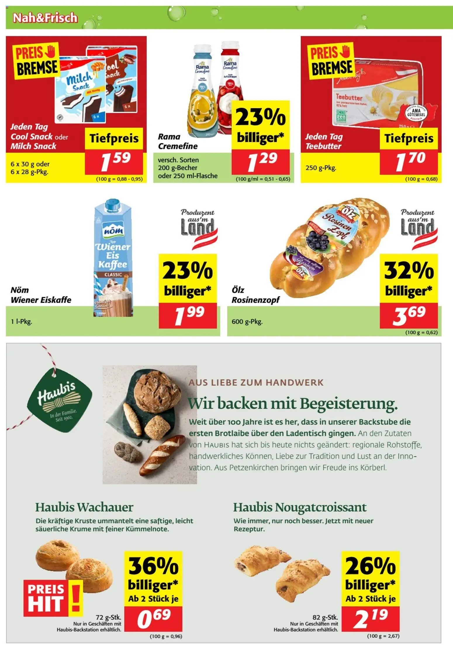 Nah und Frisch Flugblatt