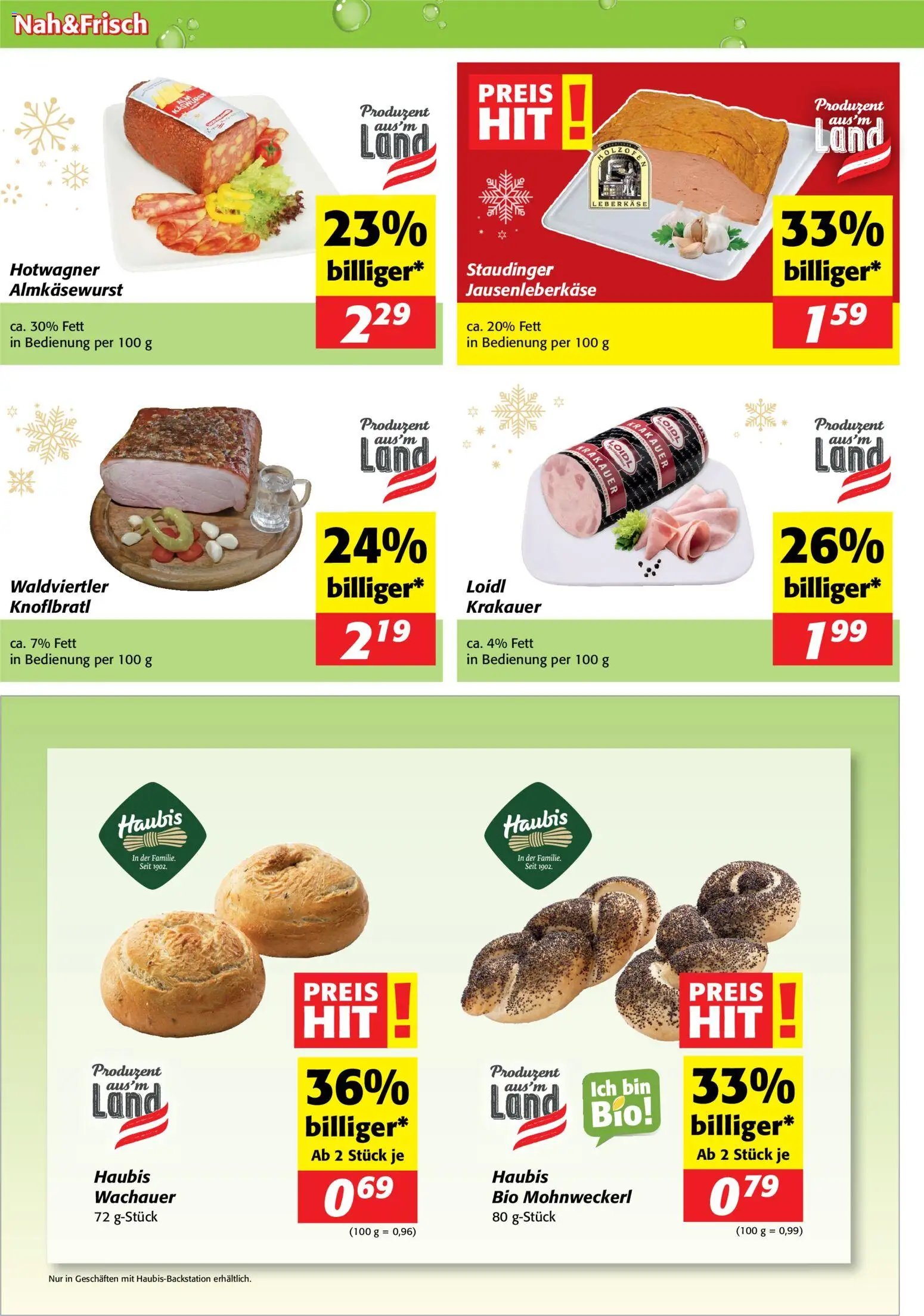 Nah und Frisch Flugblatt