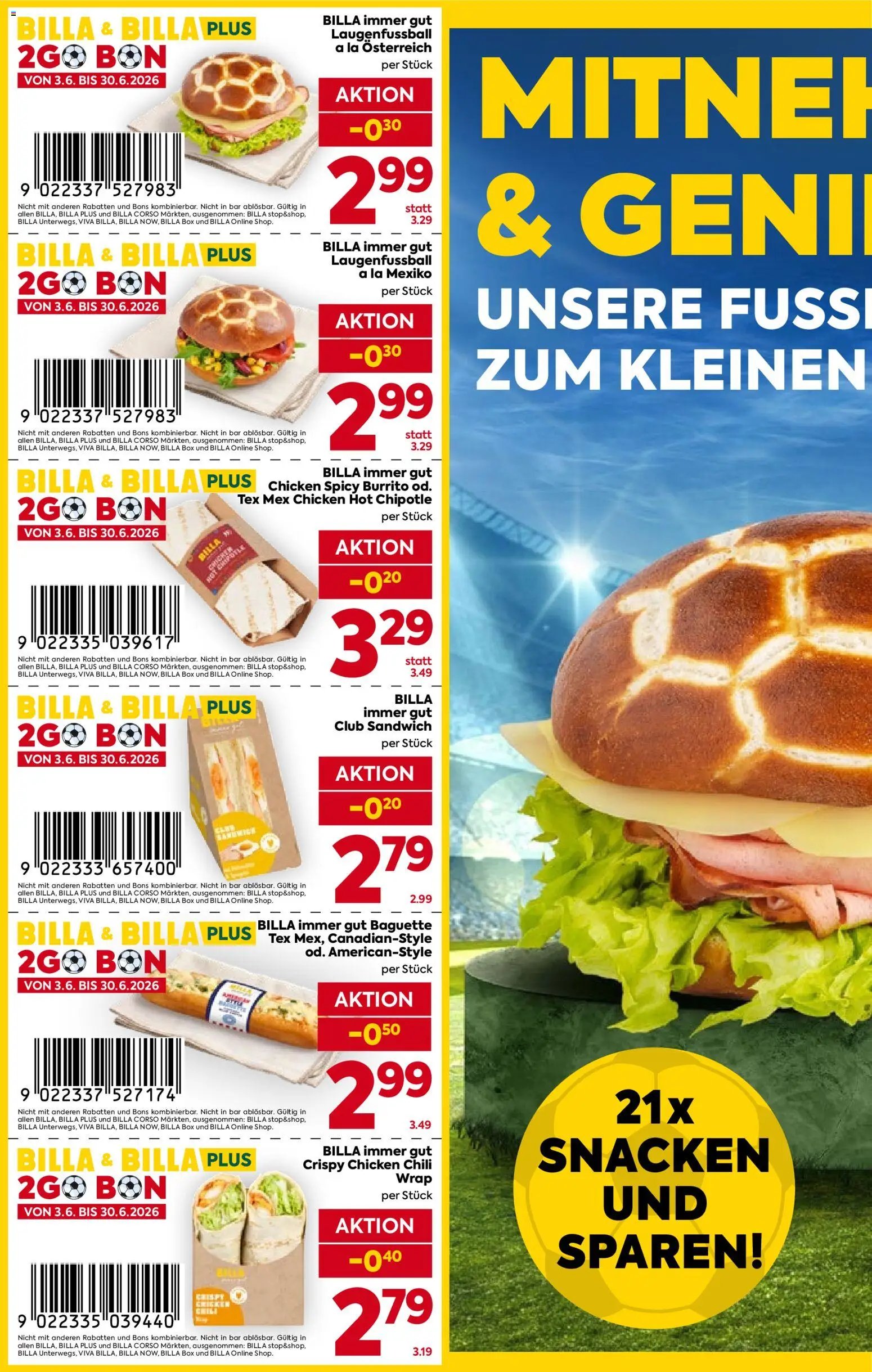 Billa Plus 2Go Bons