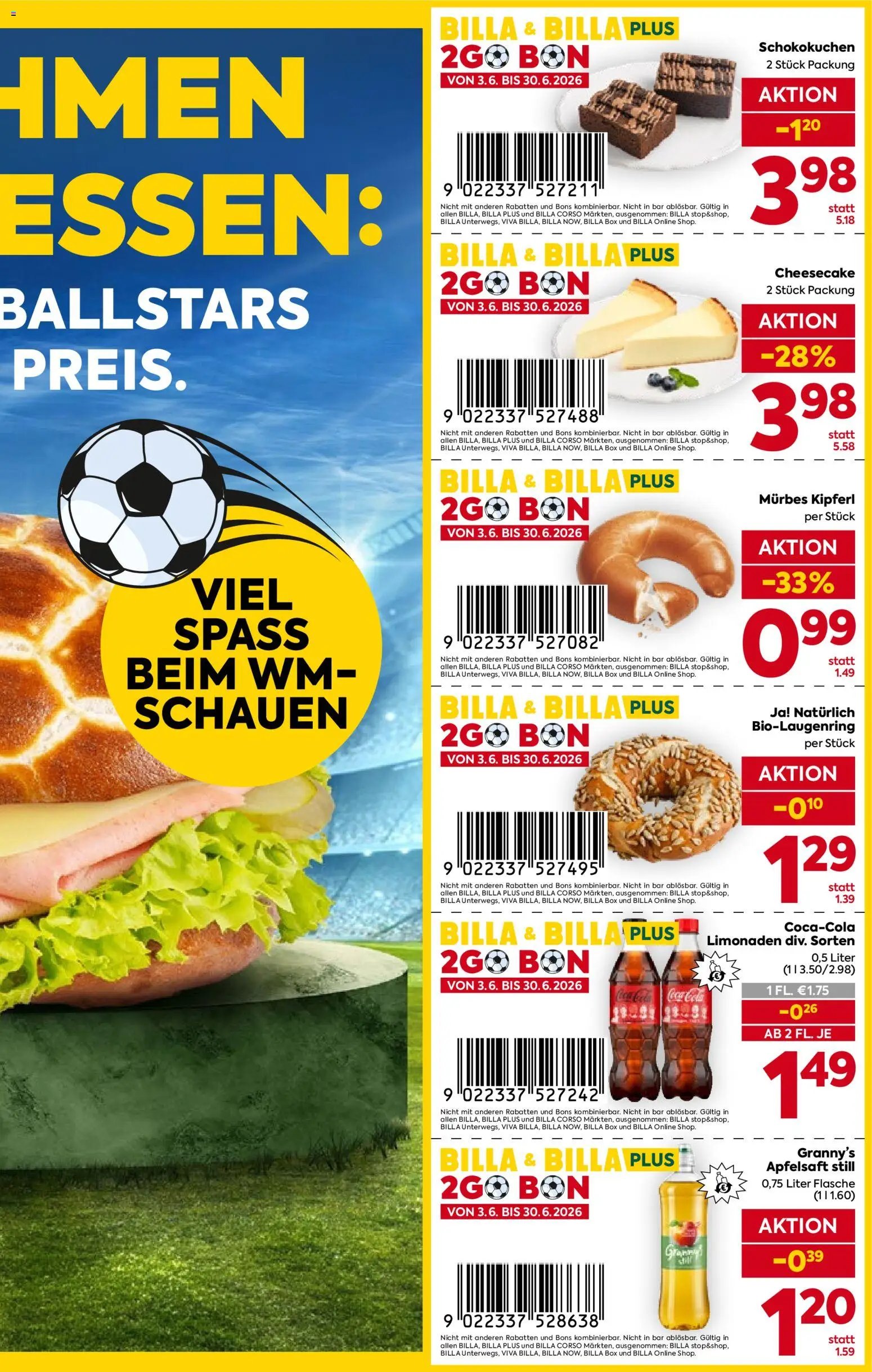 Billa Plus 2Go Bons