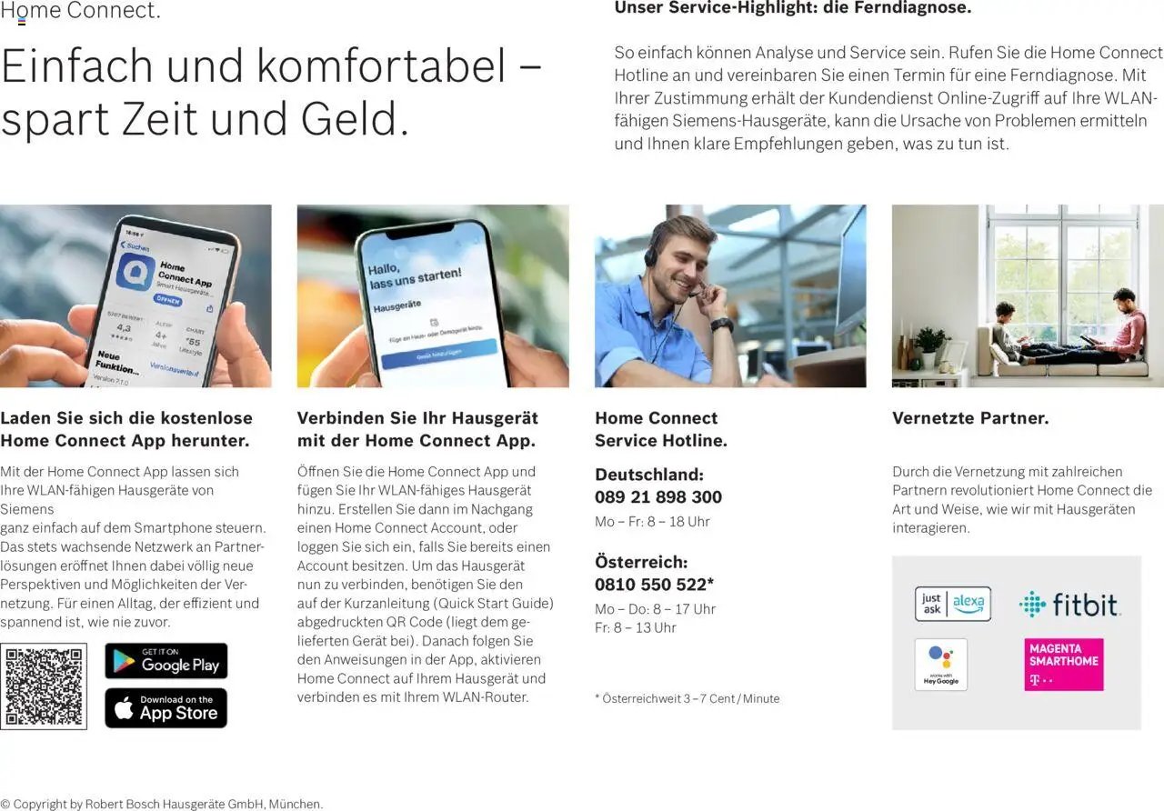 Bosch Home Connect Featureübersicht