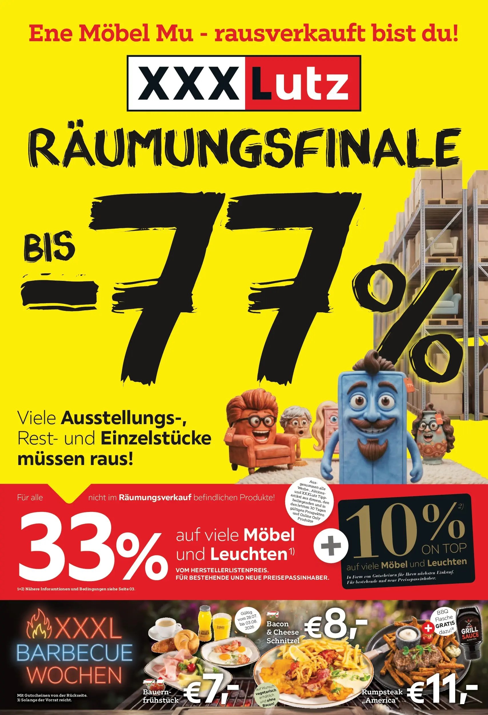 XXXLutz Räumungfinale bis 77%