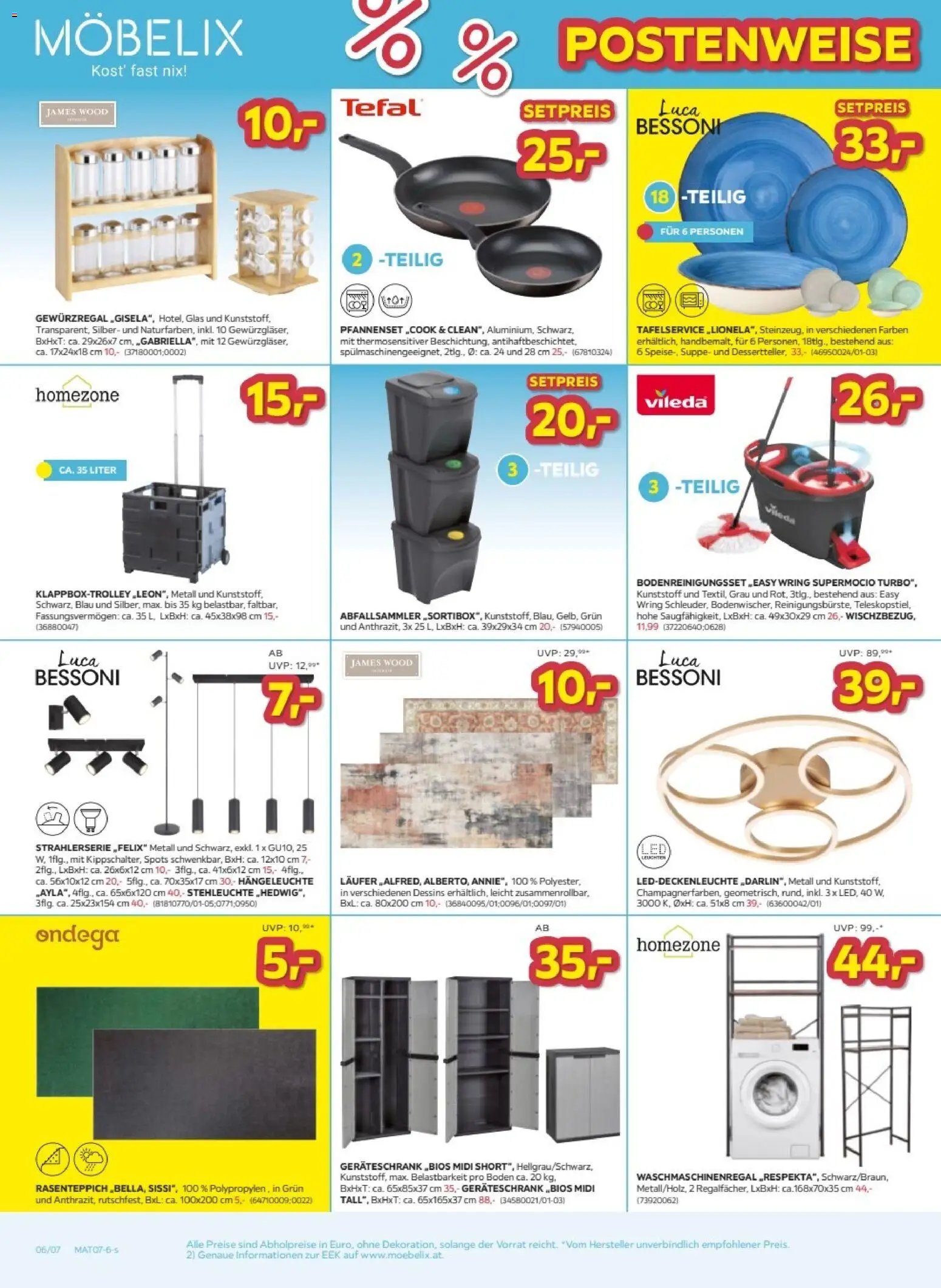 Möbelix Postenweise Outlet Preise