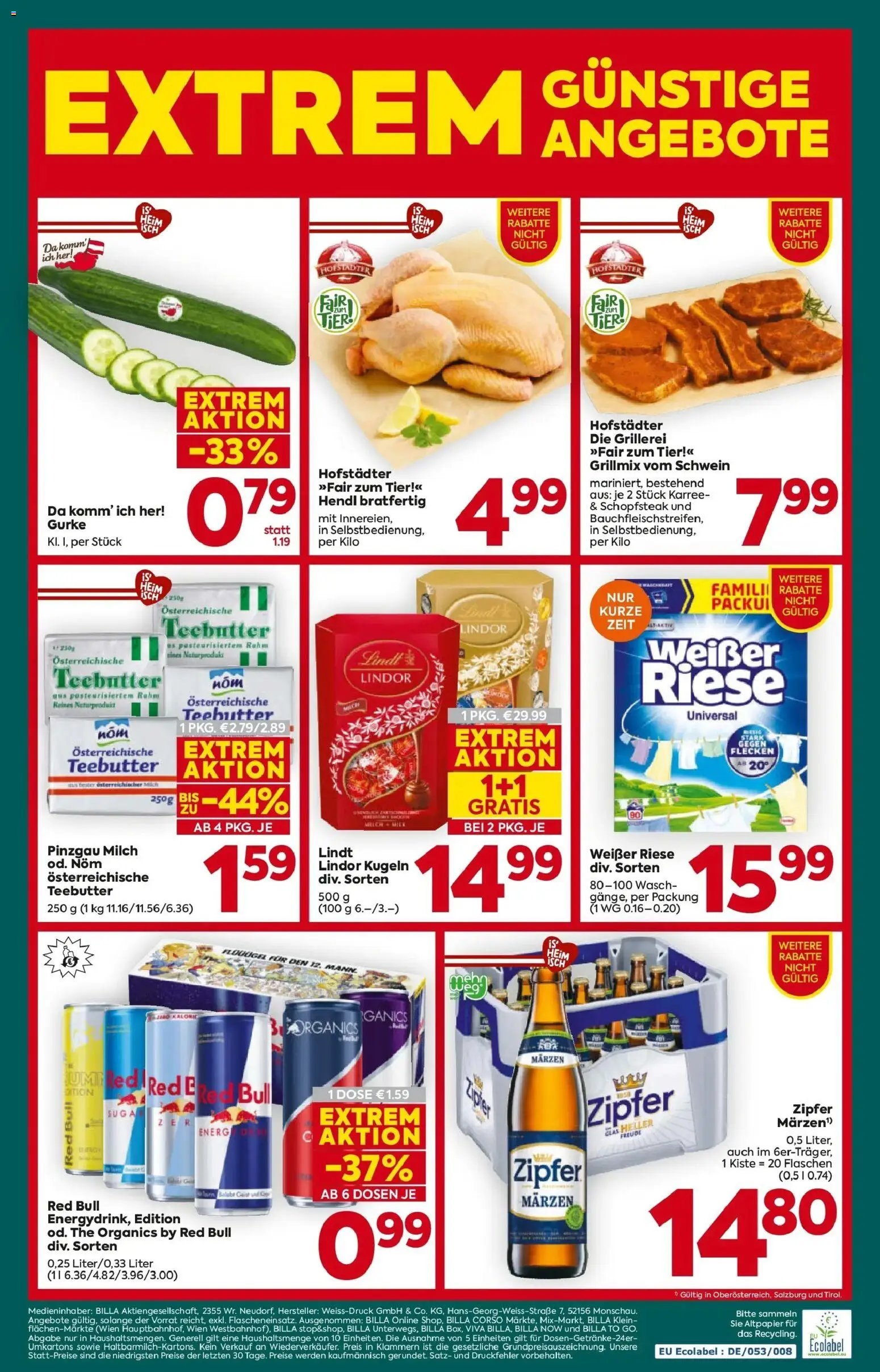 Billa Plus Flugblatt - Oberösterreich