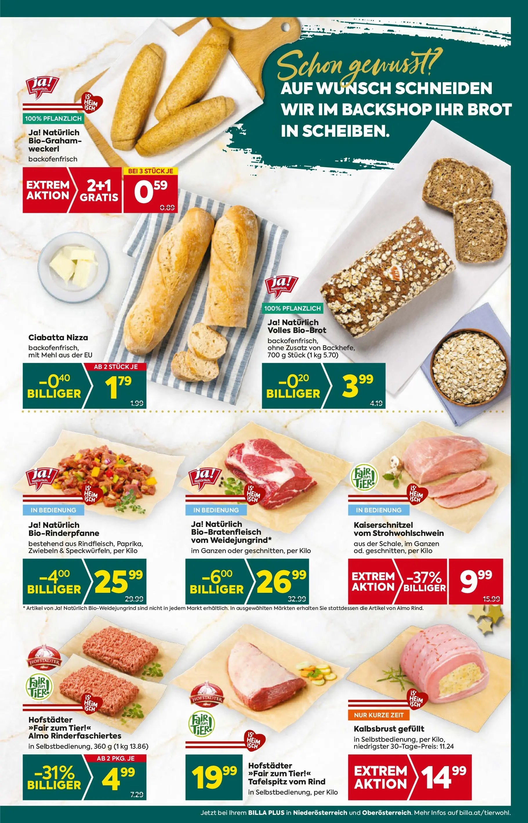 Billa Plus Flugblatt - Oberösterreich