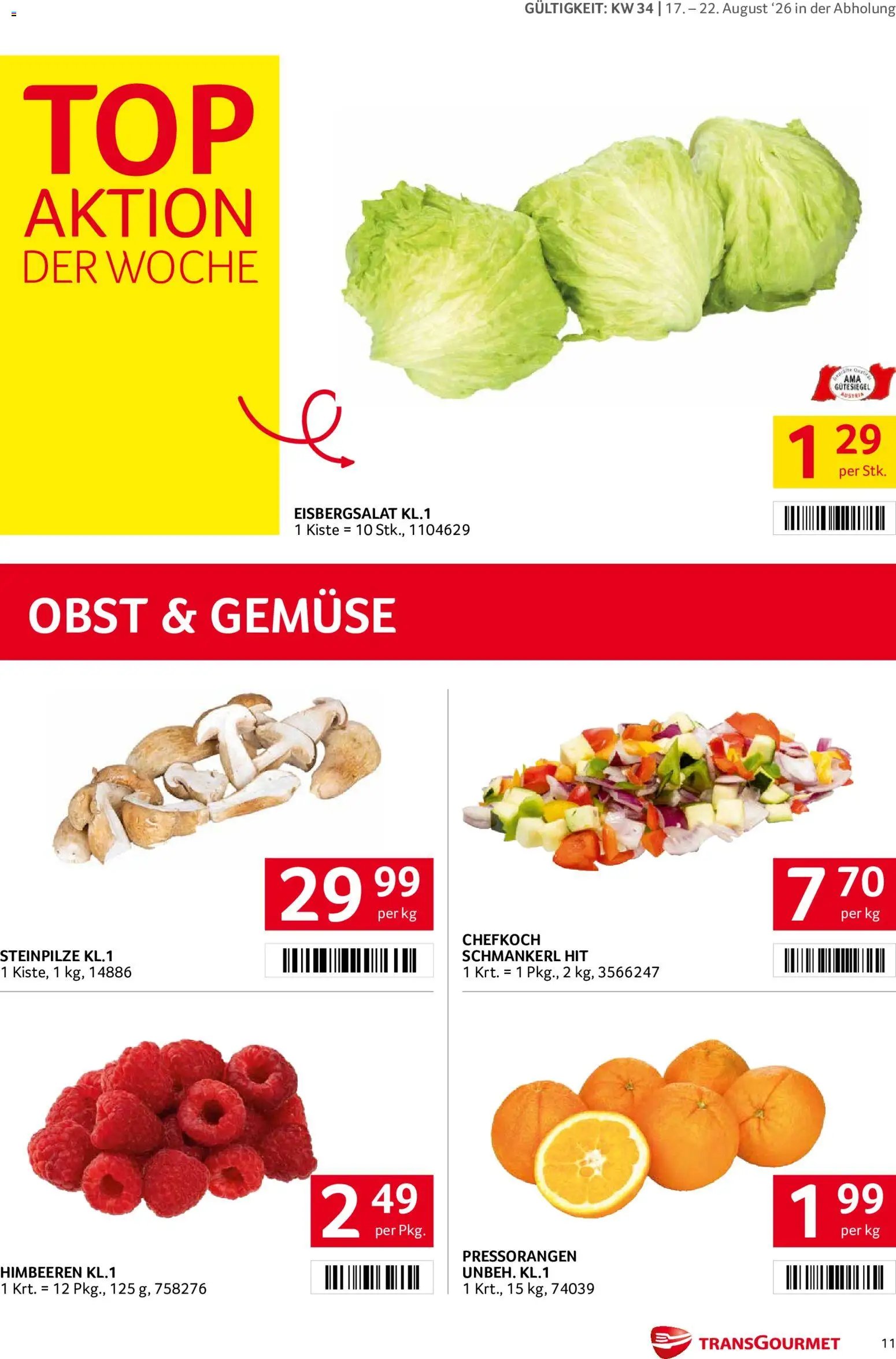 Transgourmet Flugblatt