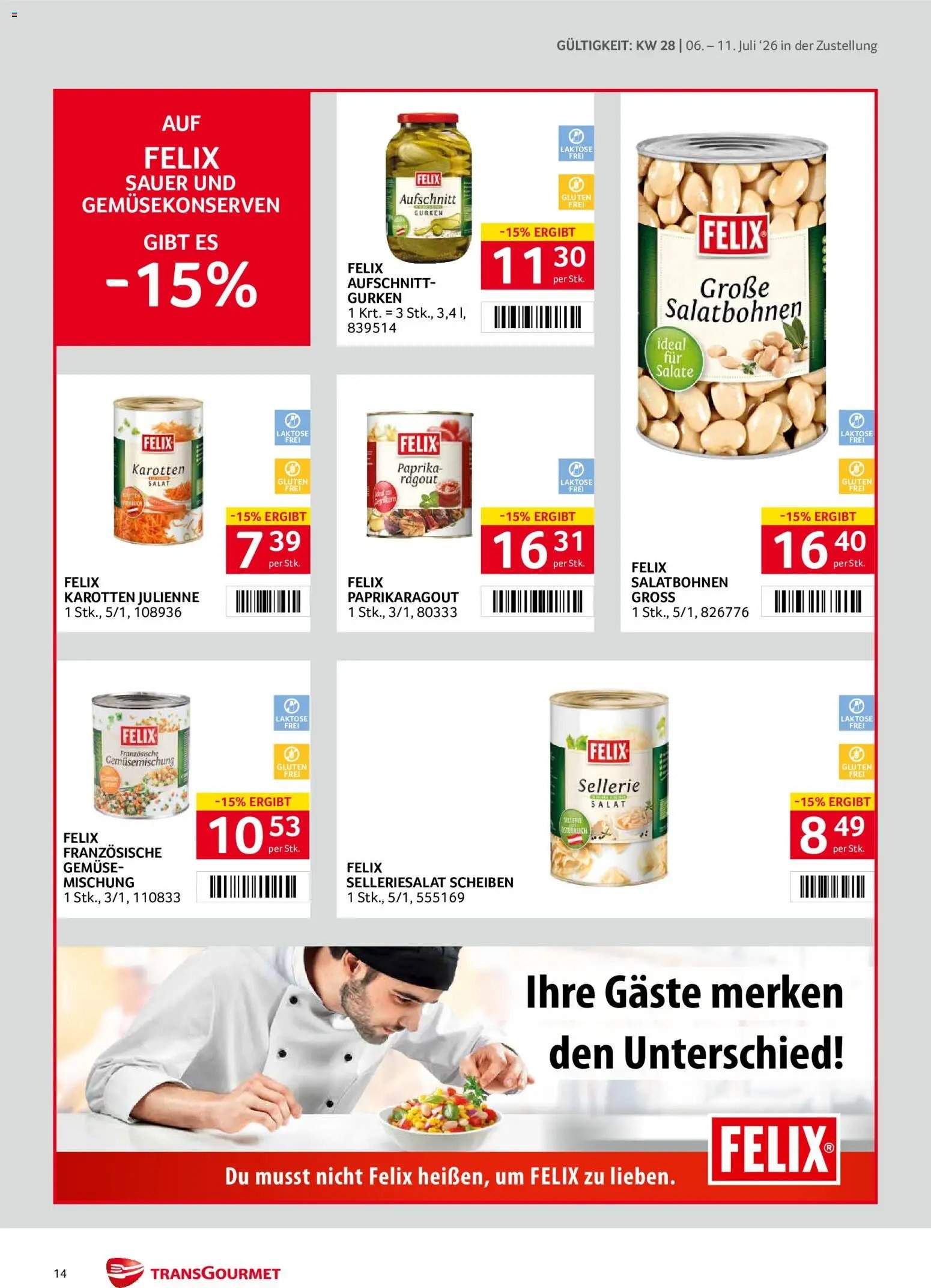 Transgourmet Zustellaktion