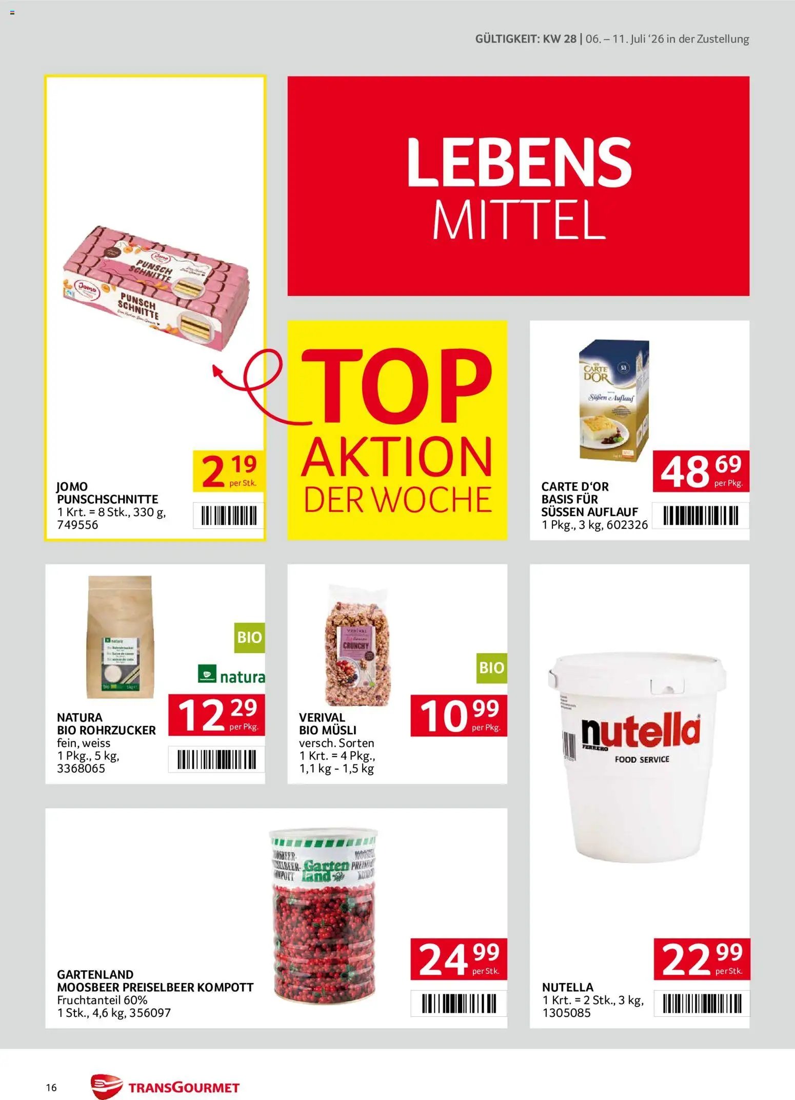 Transgourmet Zustellaktion