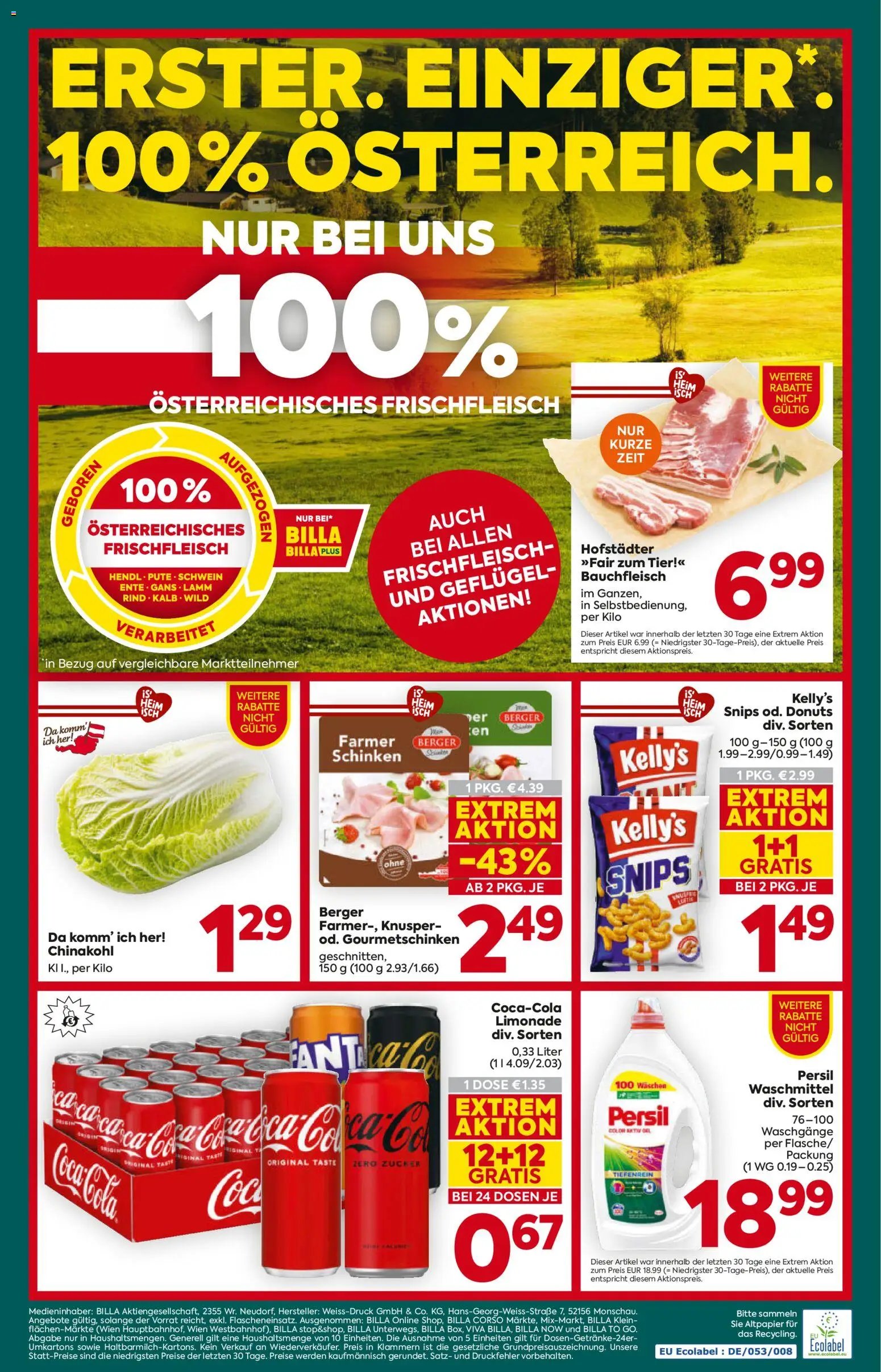 Billa Plus Flugblatt