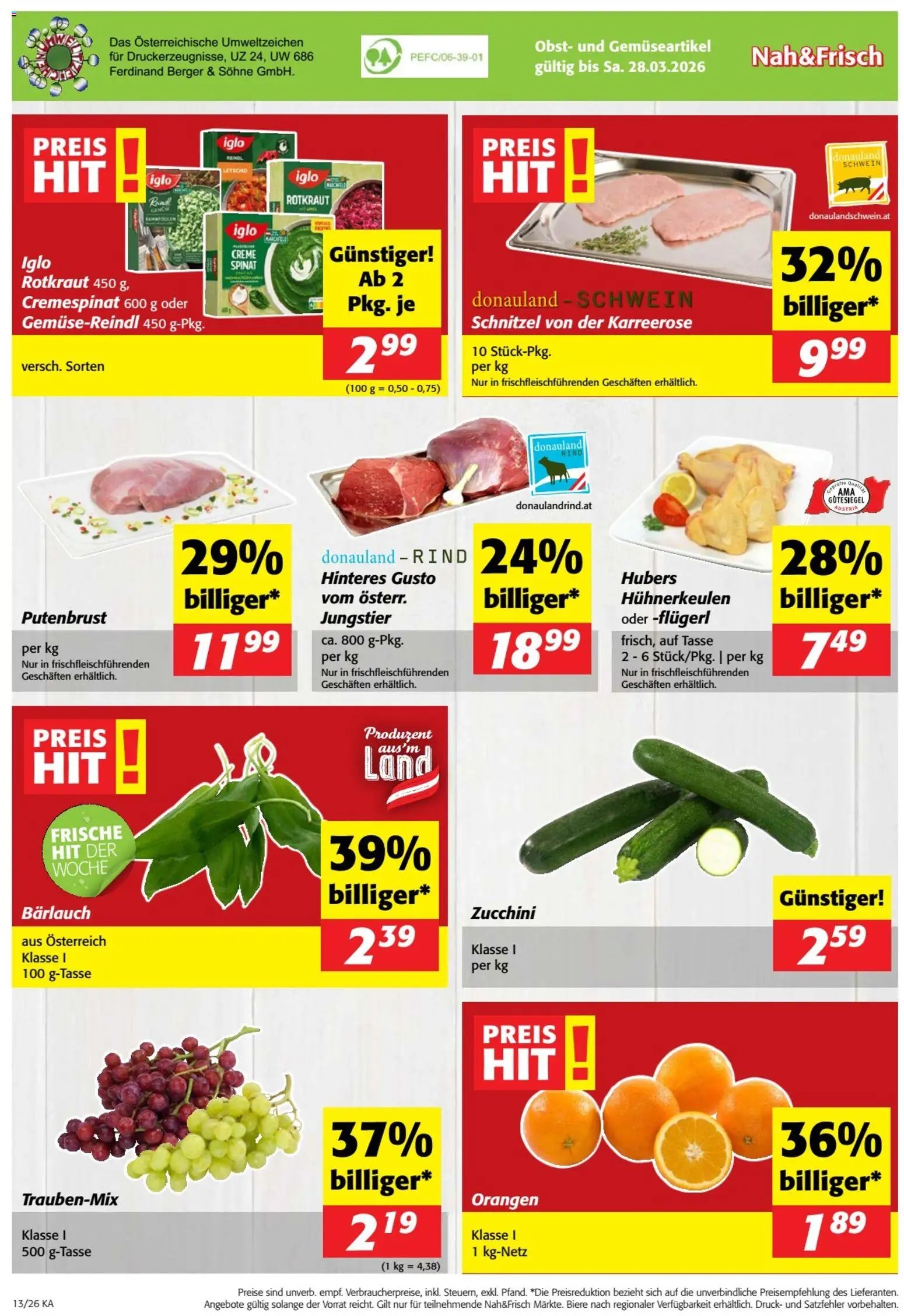 Nah und Frisch Flugblatt