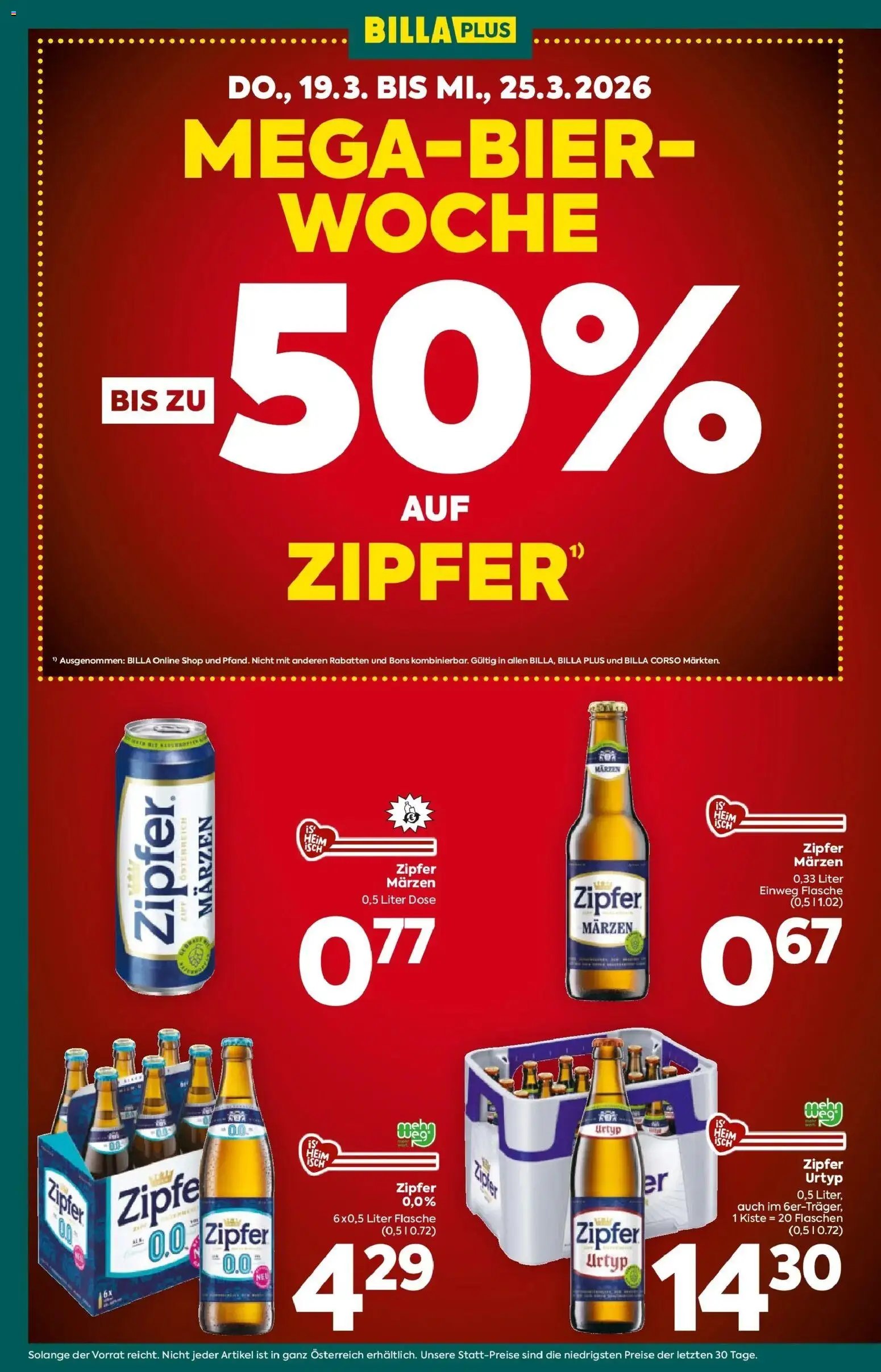 Billa Plus Flugblatt - Oberösterreich