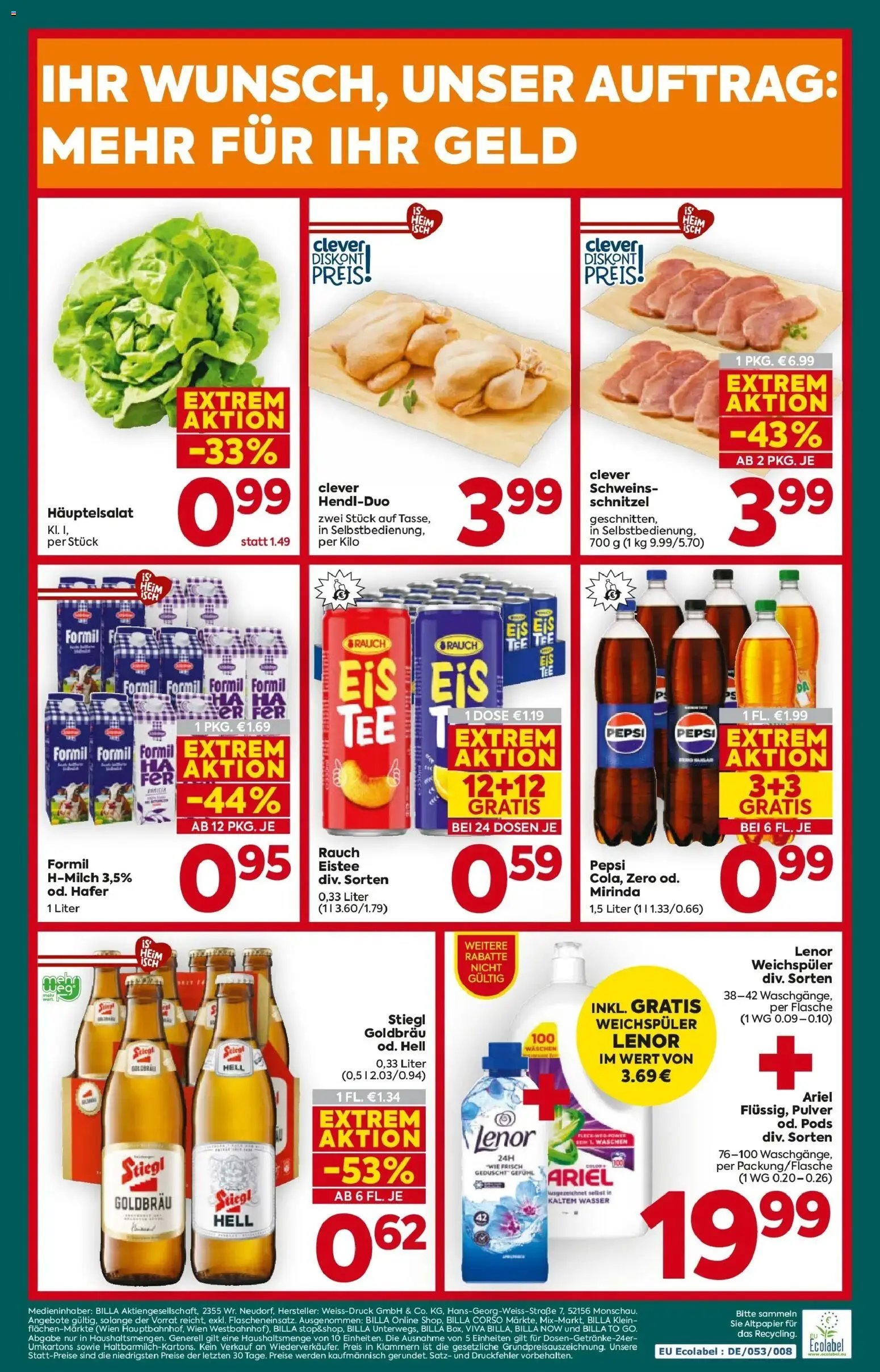 Billa Plus Flugblatt - Oberösterreich