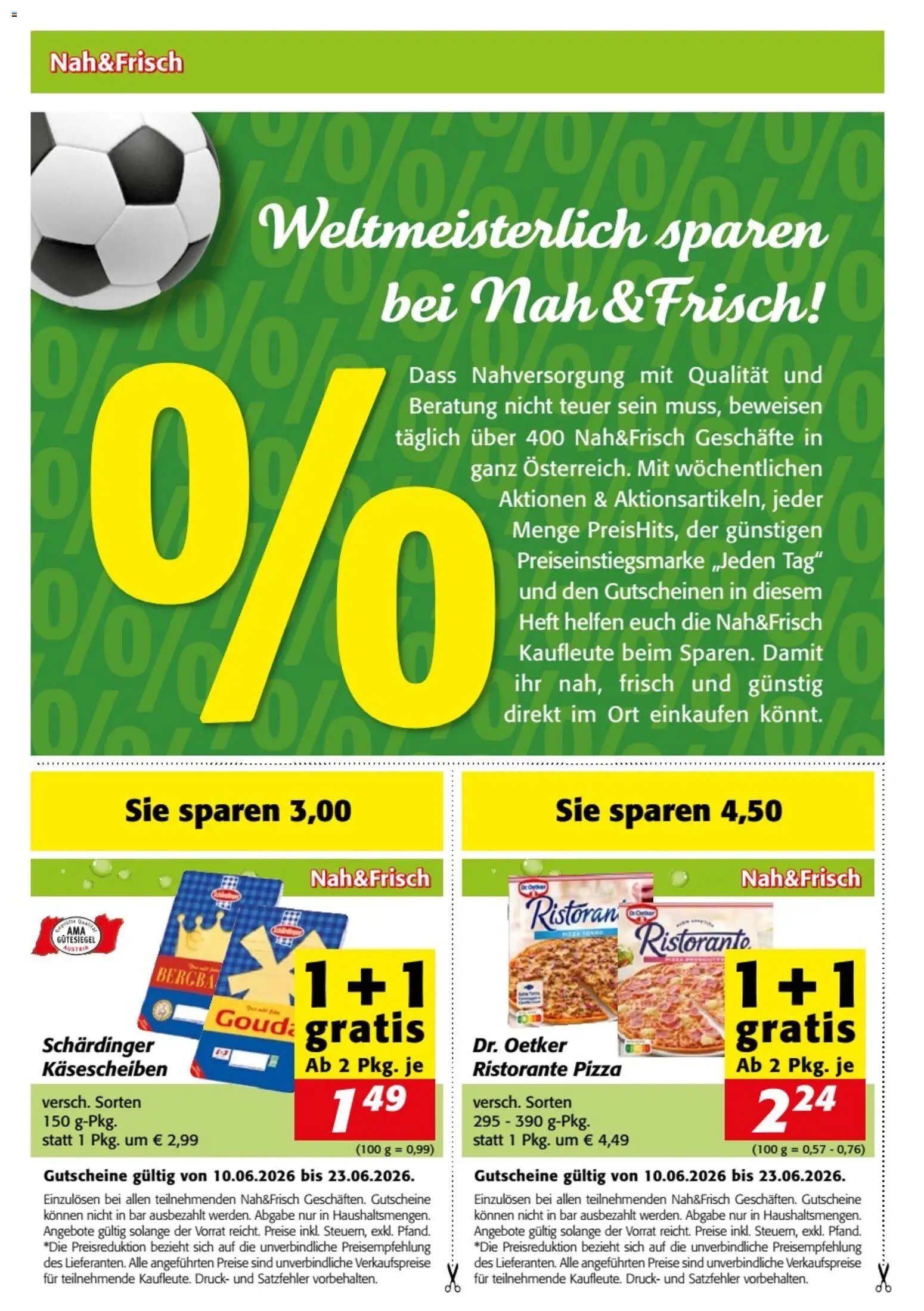 Nah und Frisch Fan-Gutscheinheft