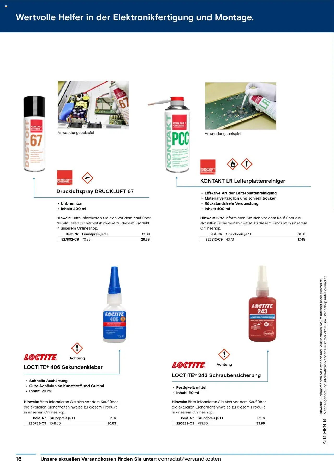 Conrad Katalog ungeplanter Bedarf