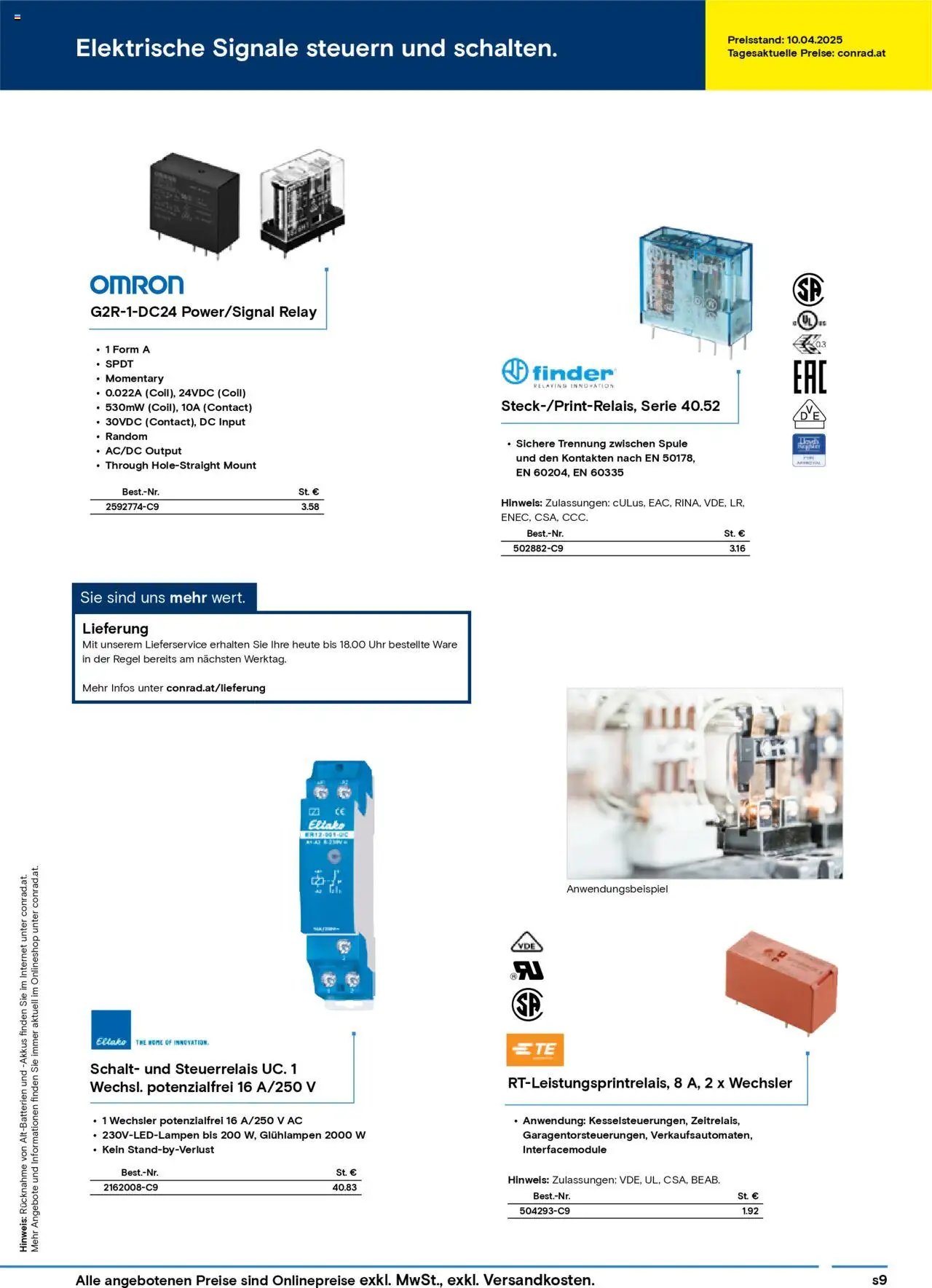 Conrad Katalog ungeplanter Bedarf