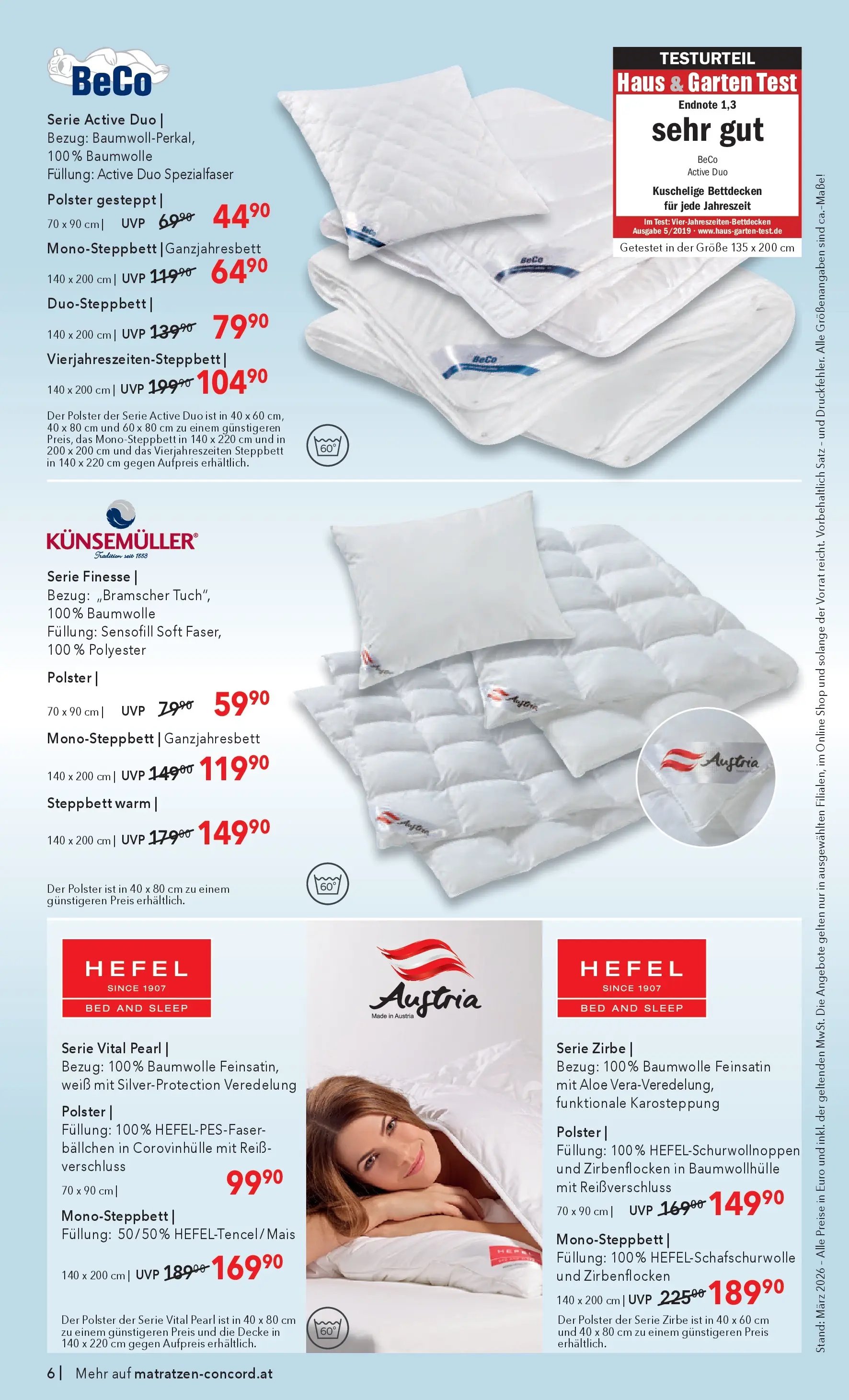 Matratzen Concord Aus Liebe zu gutem Schlaf - Liezen