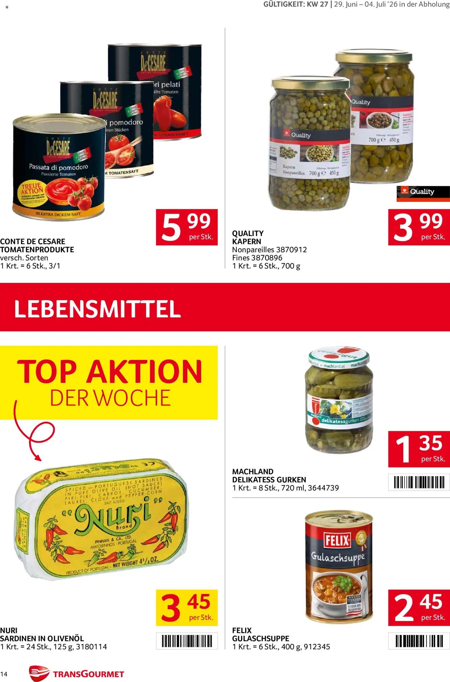 Transgourmet Flugblatt