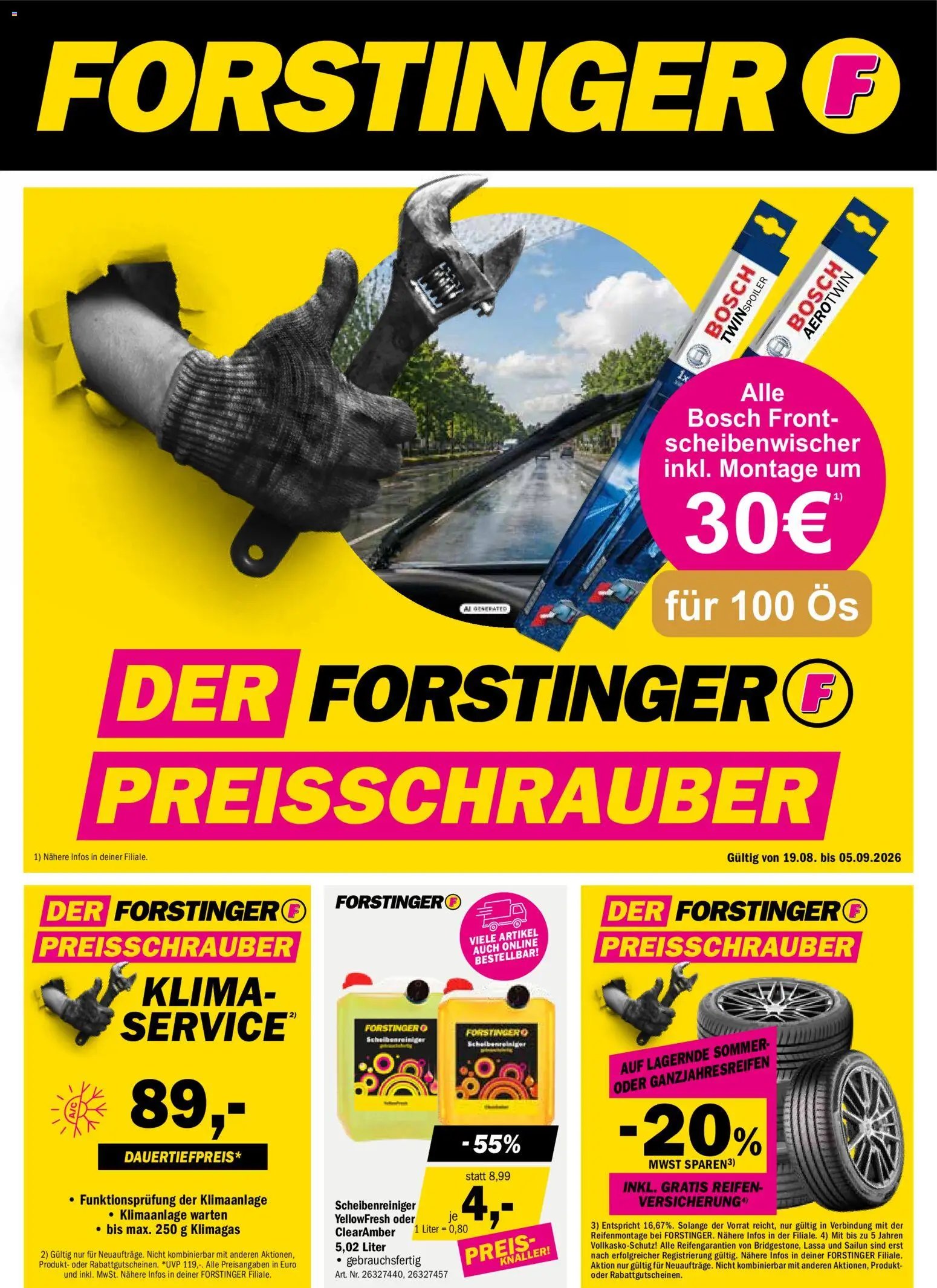 Forstinger Flugblatt