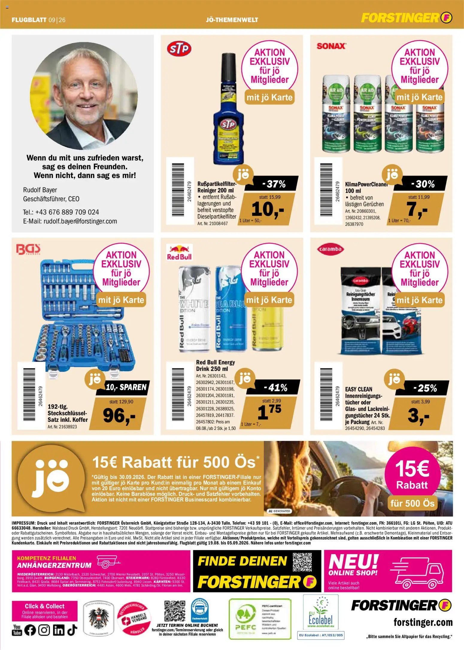 Forstinger Flugblatt