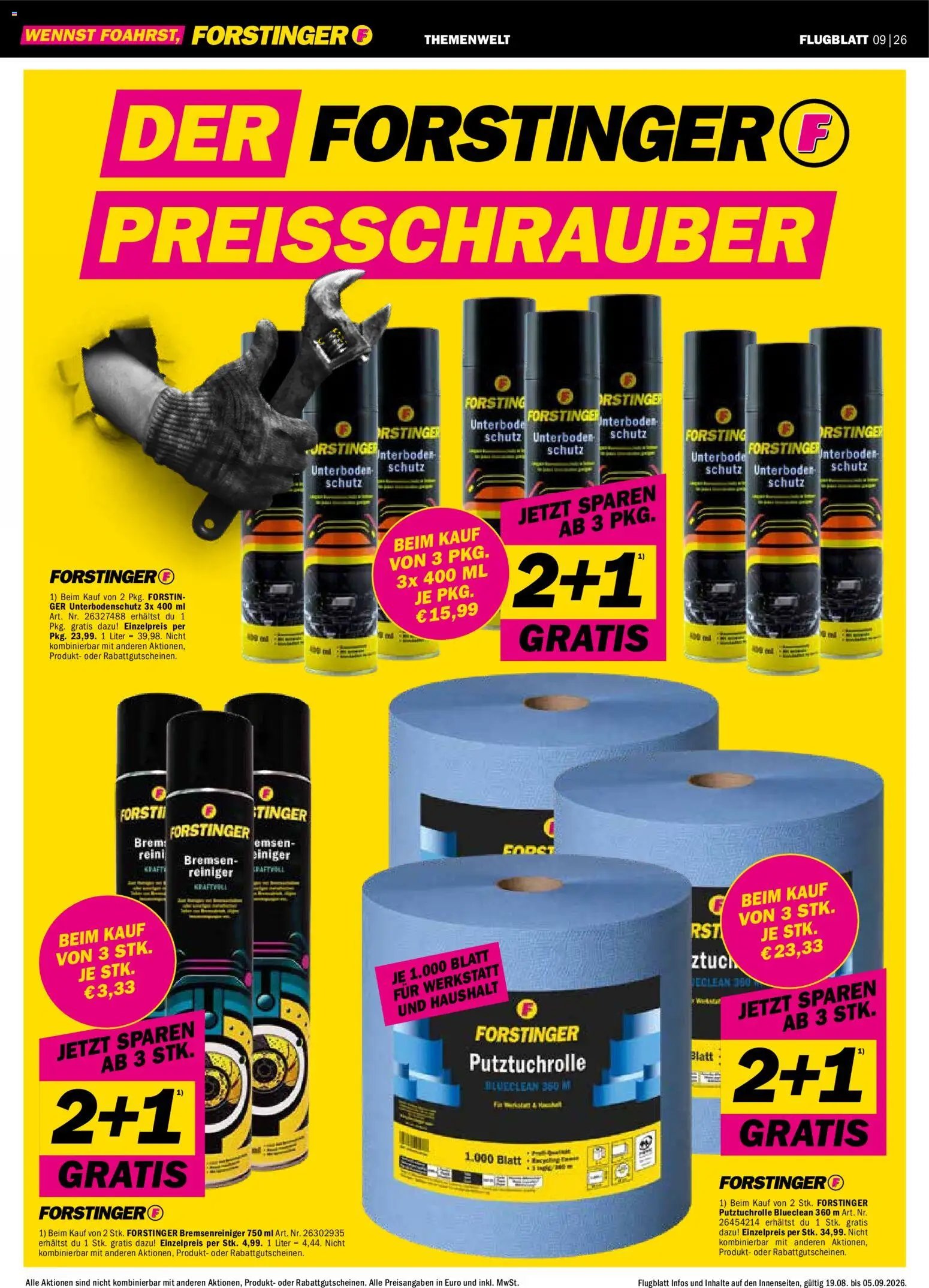 Forstinger Flugblatt
