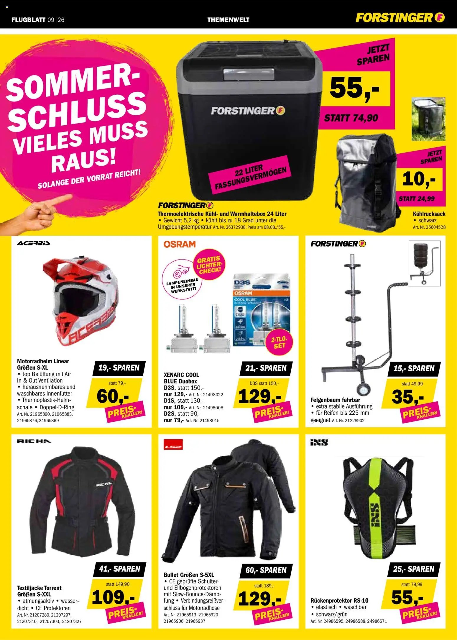 Forstinger Flugblatt