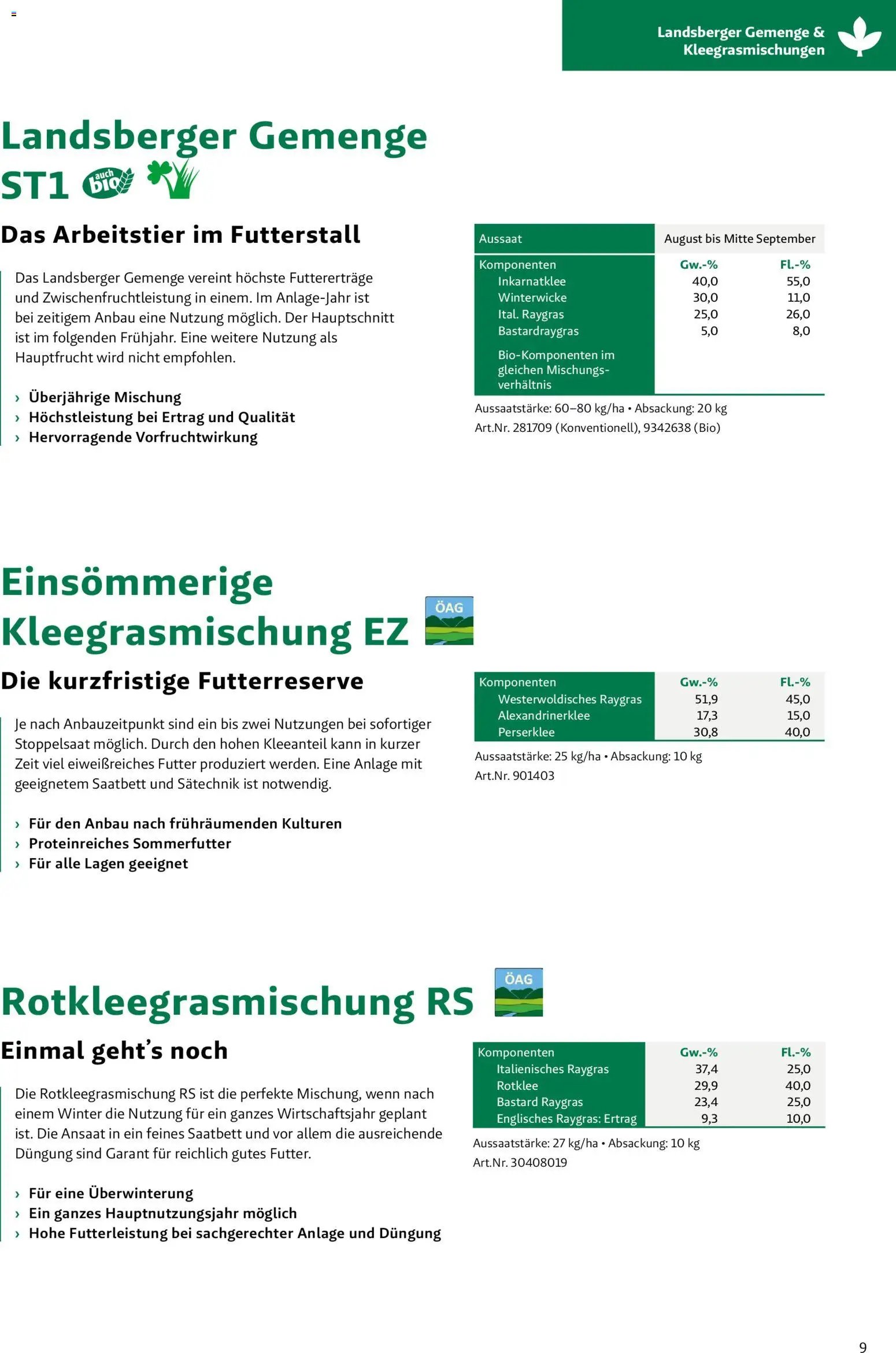 Lagerhaus Zwischenfrüchte und Begrünungen 2026