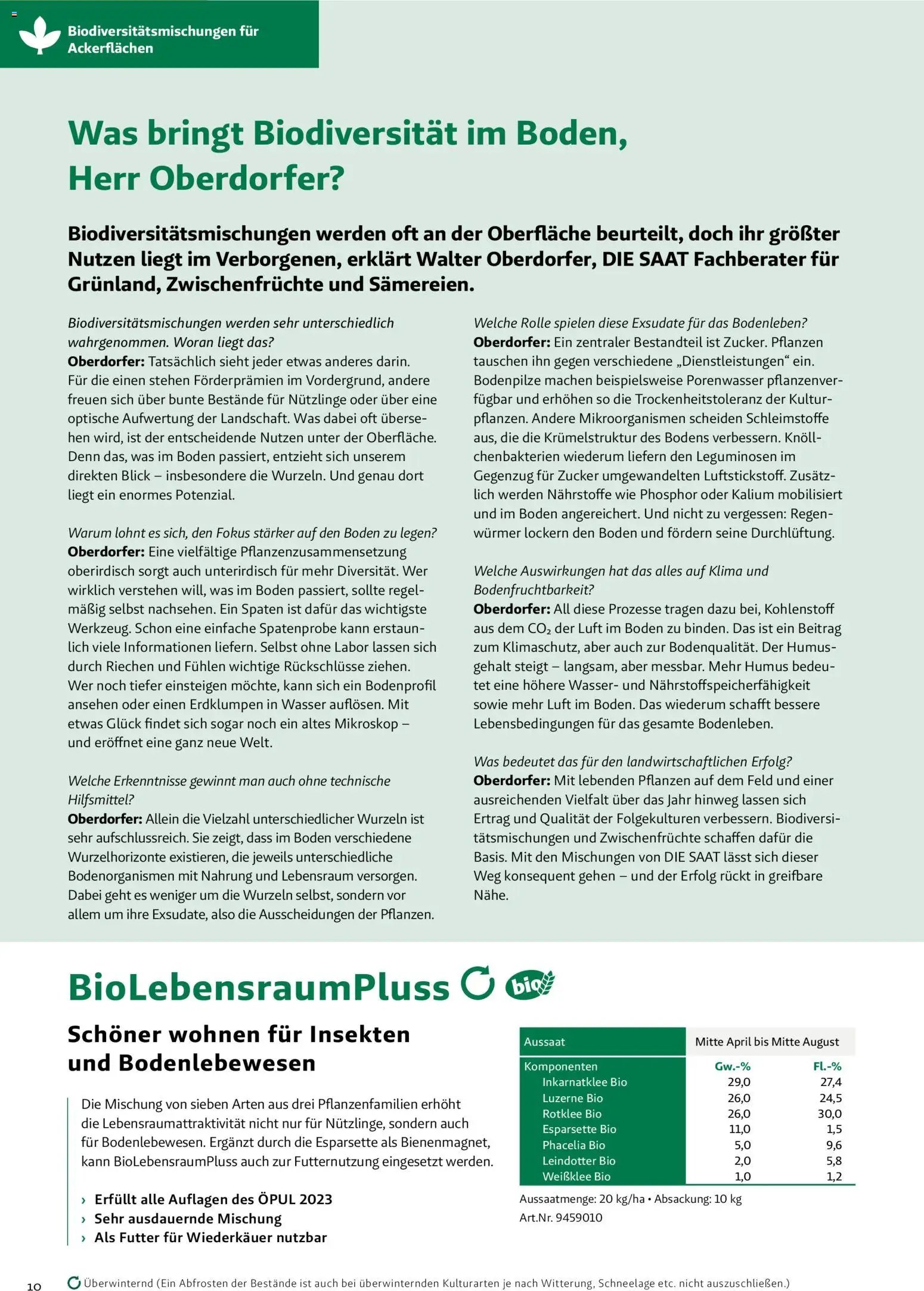 Lagerhaus Zwischenfrüchte und Begrünungen 2026