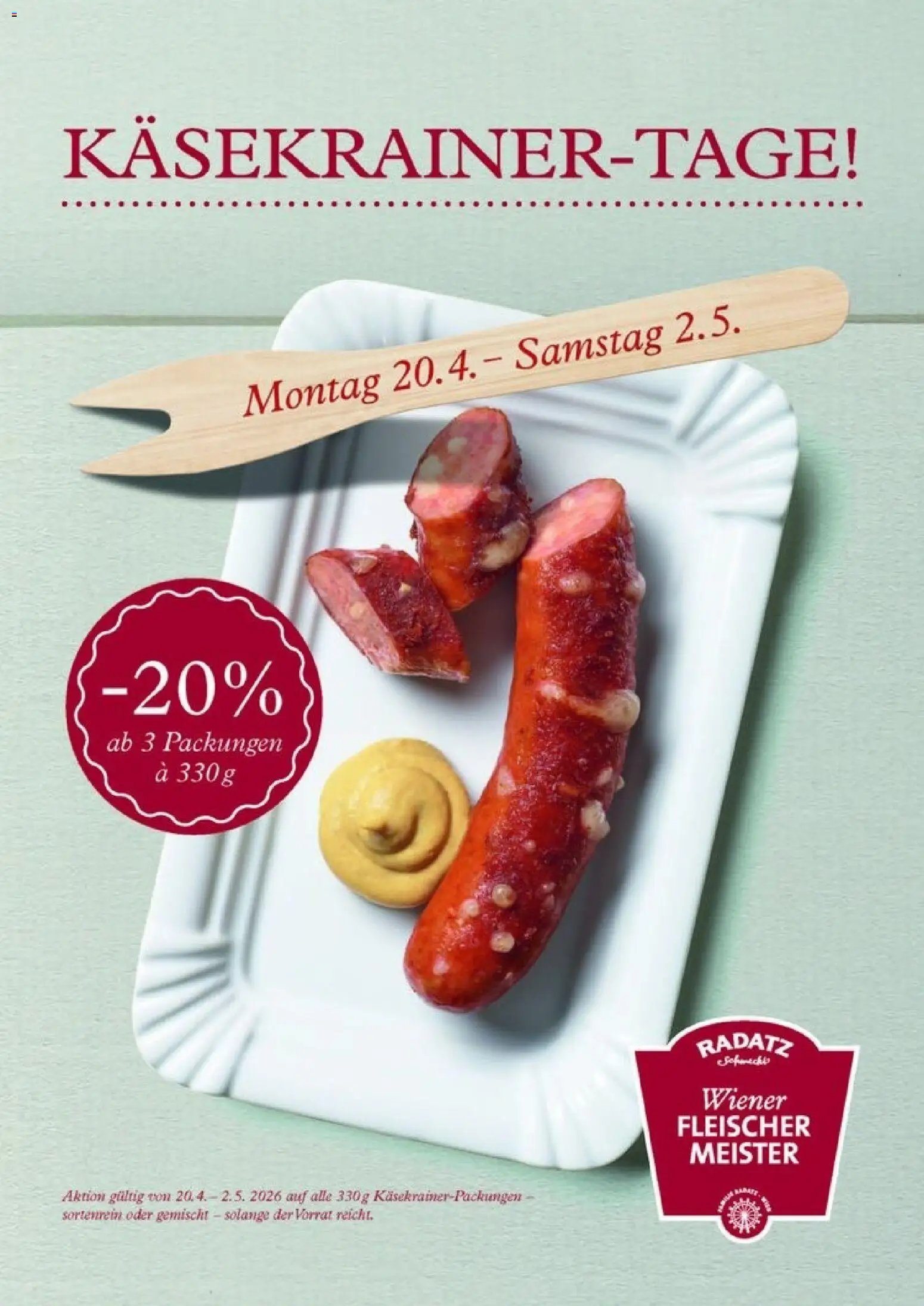 Radatz Käsekrainer - Tage