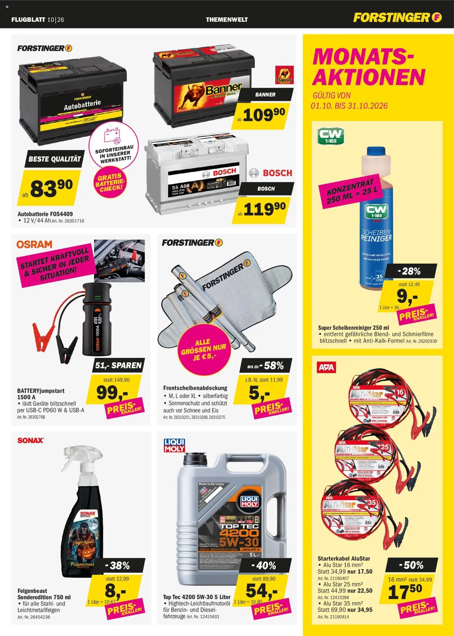 Forstinger Flugblatt