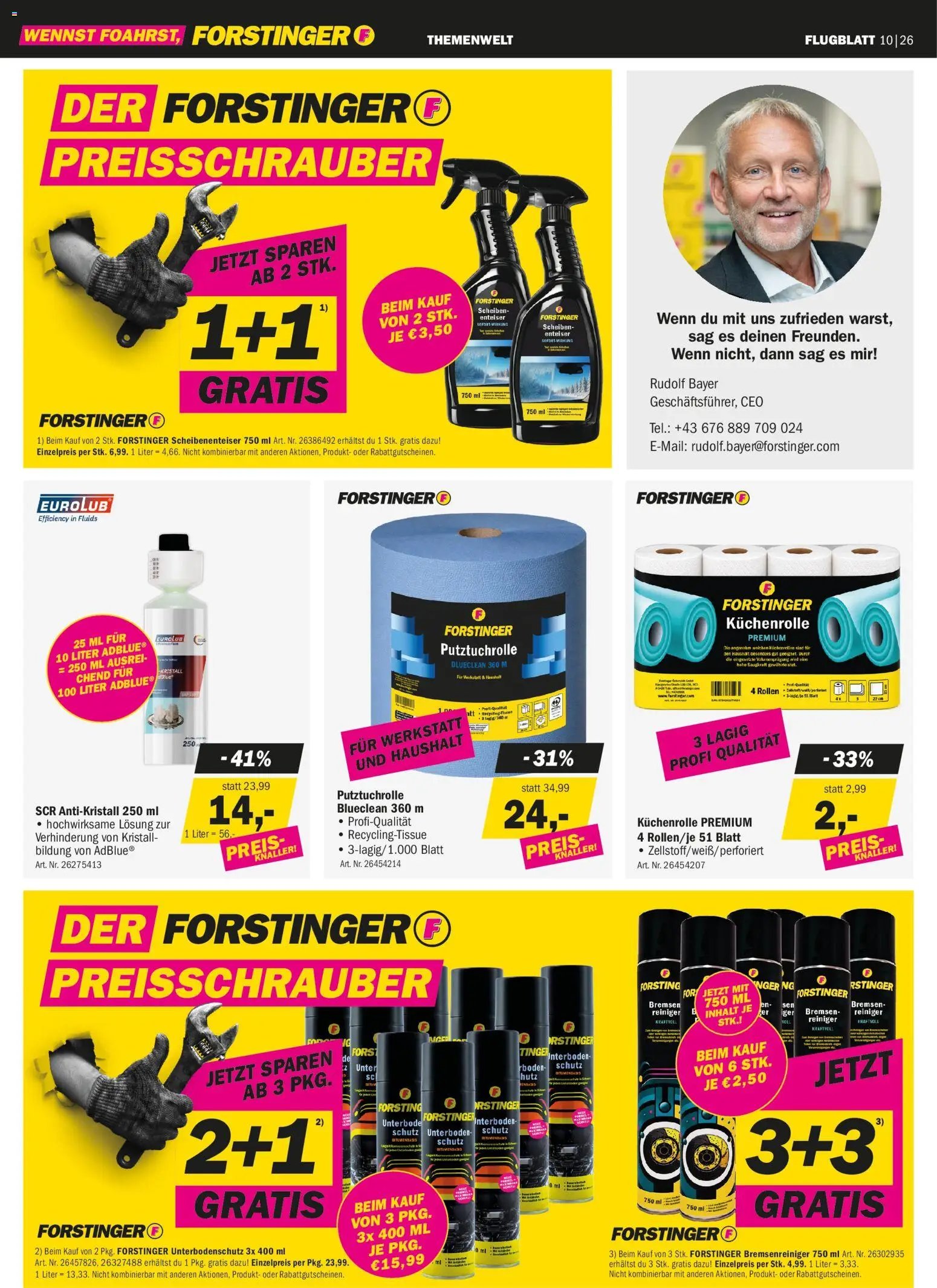 Forstinger Flugblatt