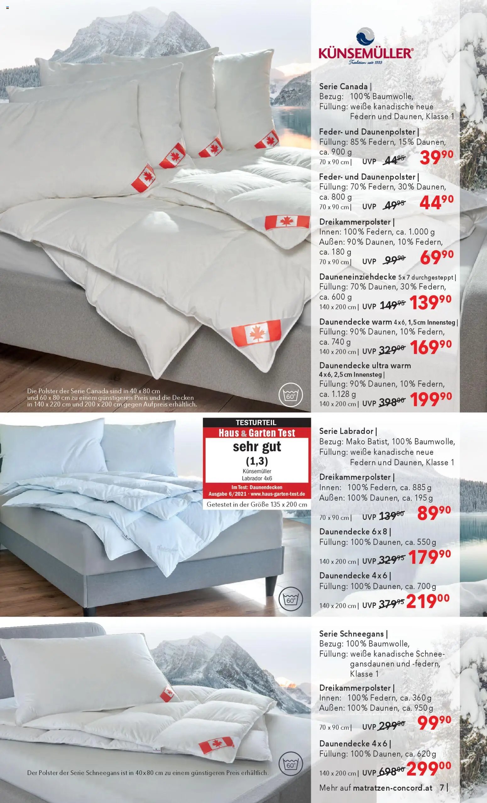 Matratzen Concord Flugblatt