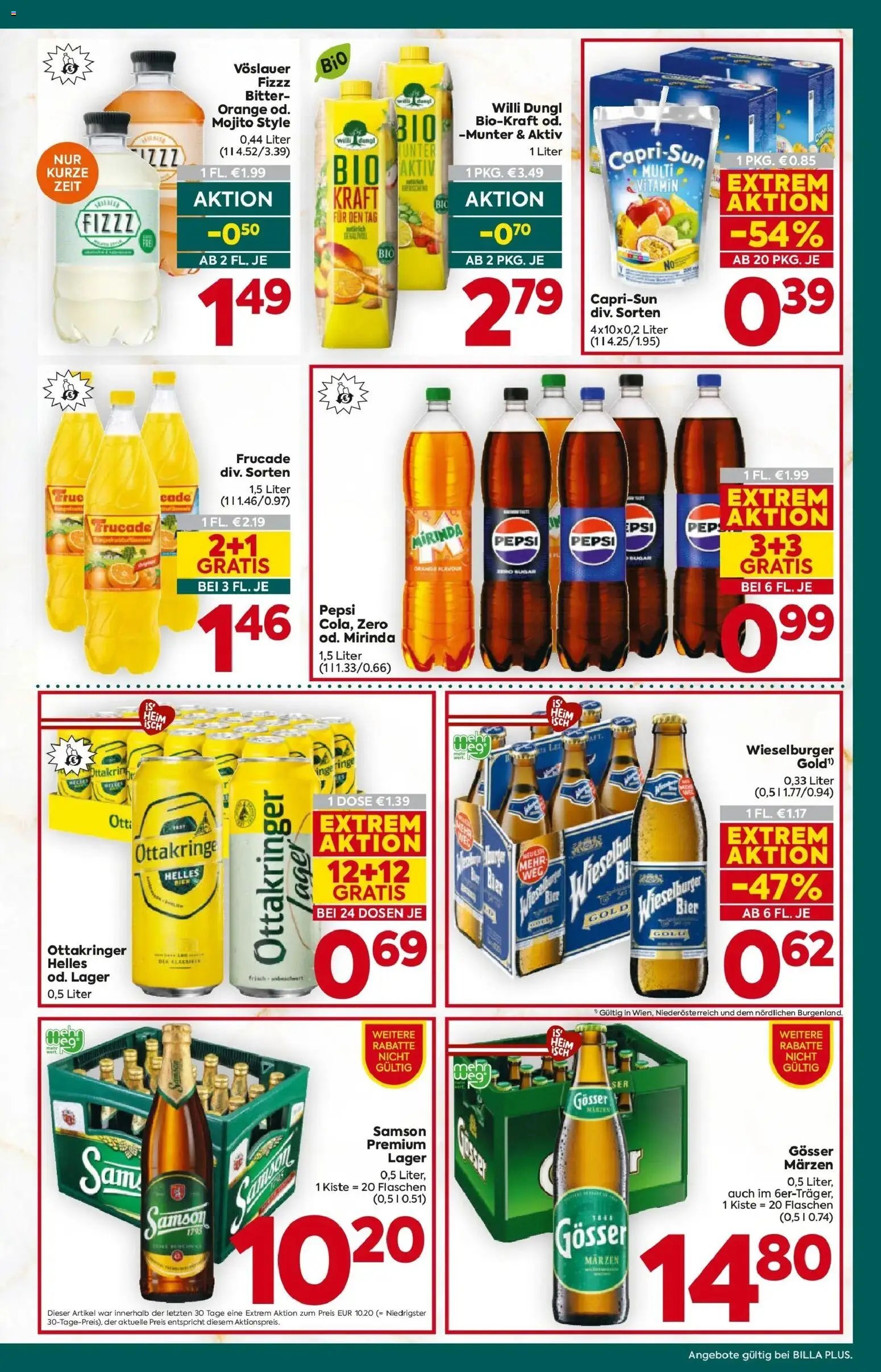 Billa Plus Flugblatt - Niederösterreich