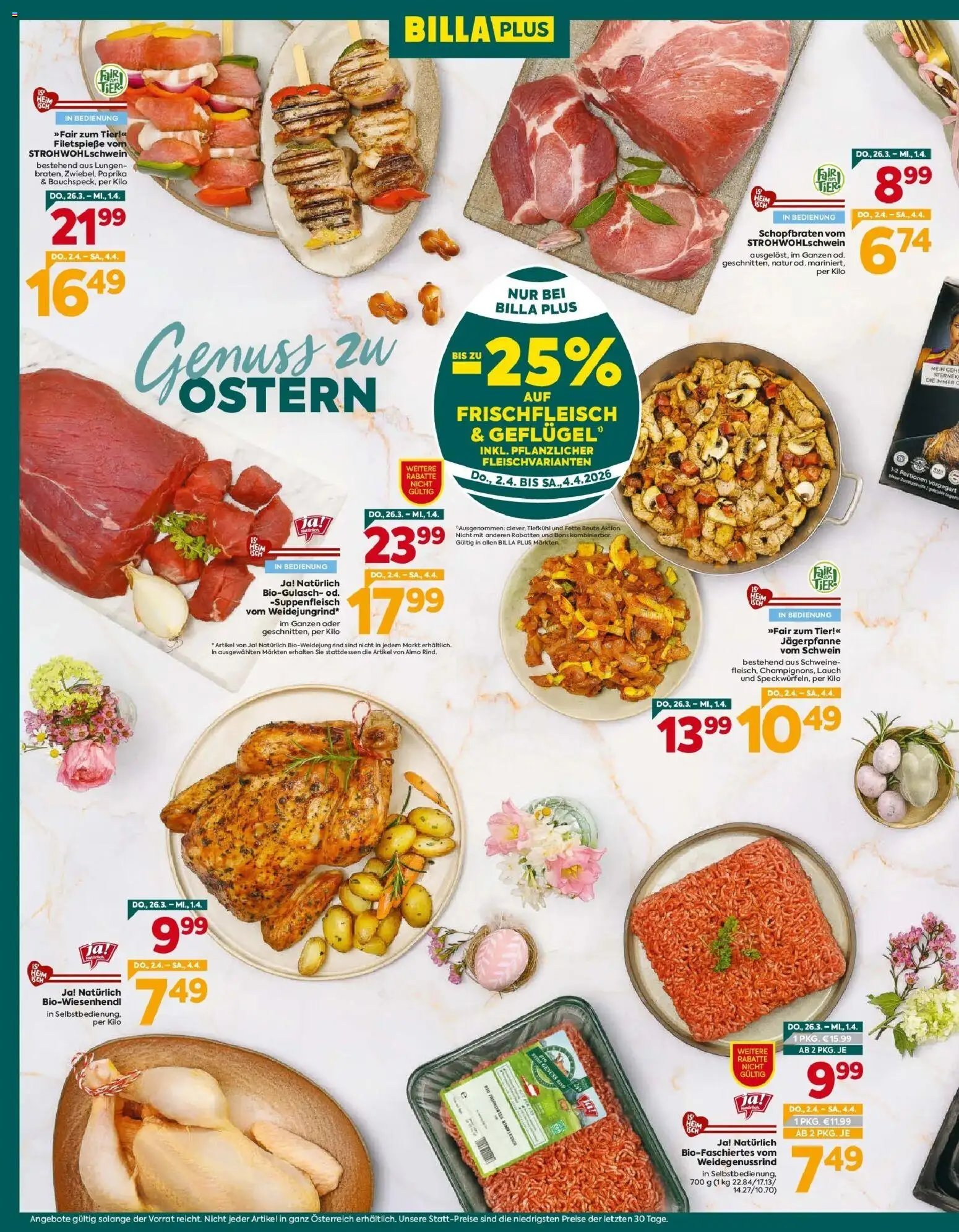 Billa Plus Flugblatt - Oberösterreich