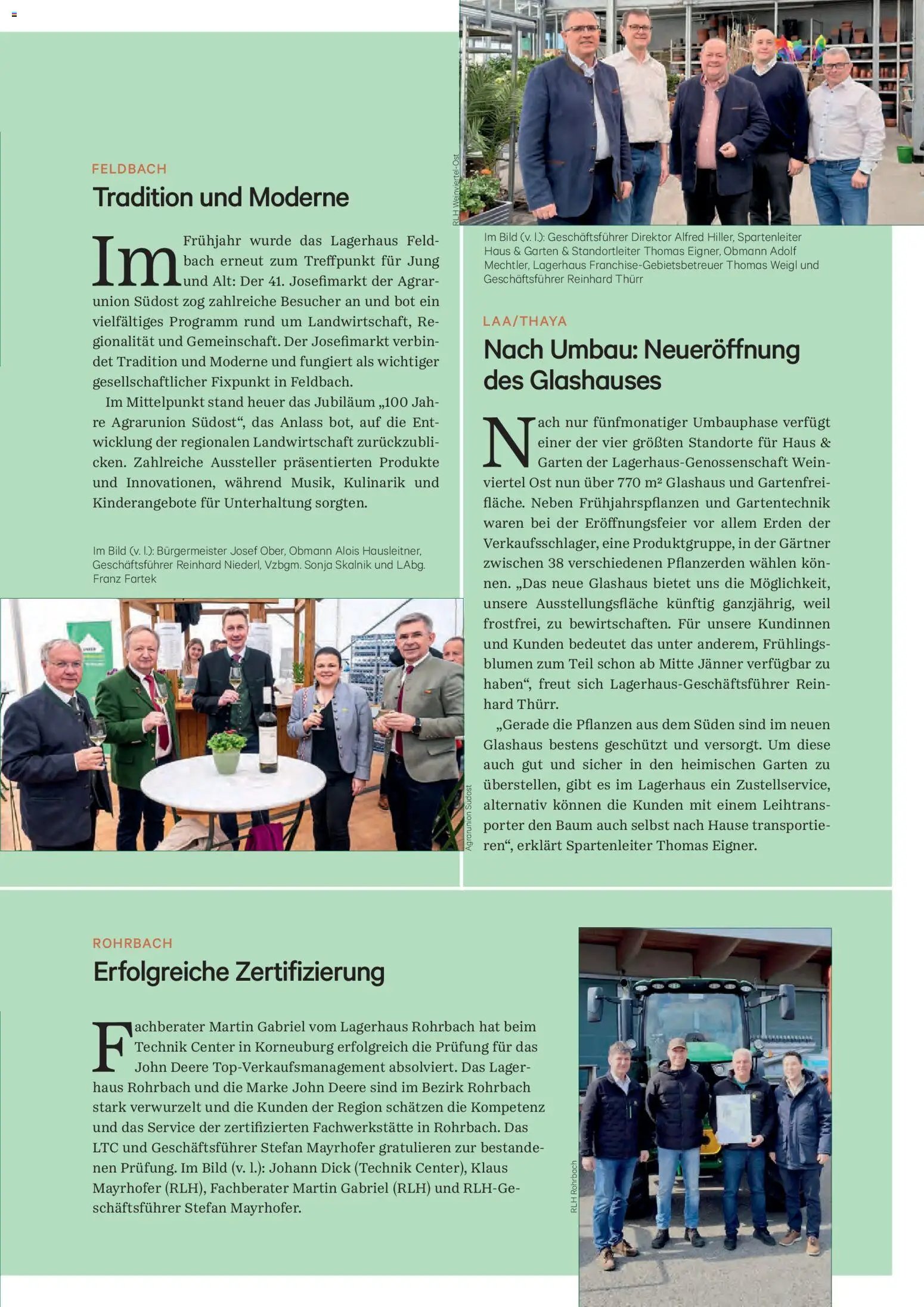 Lagerhaus Unser Land Juni 2026