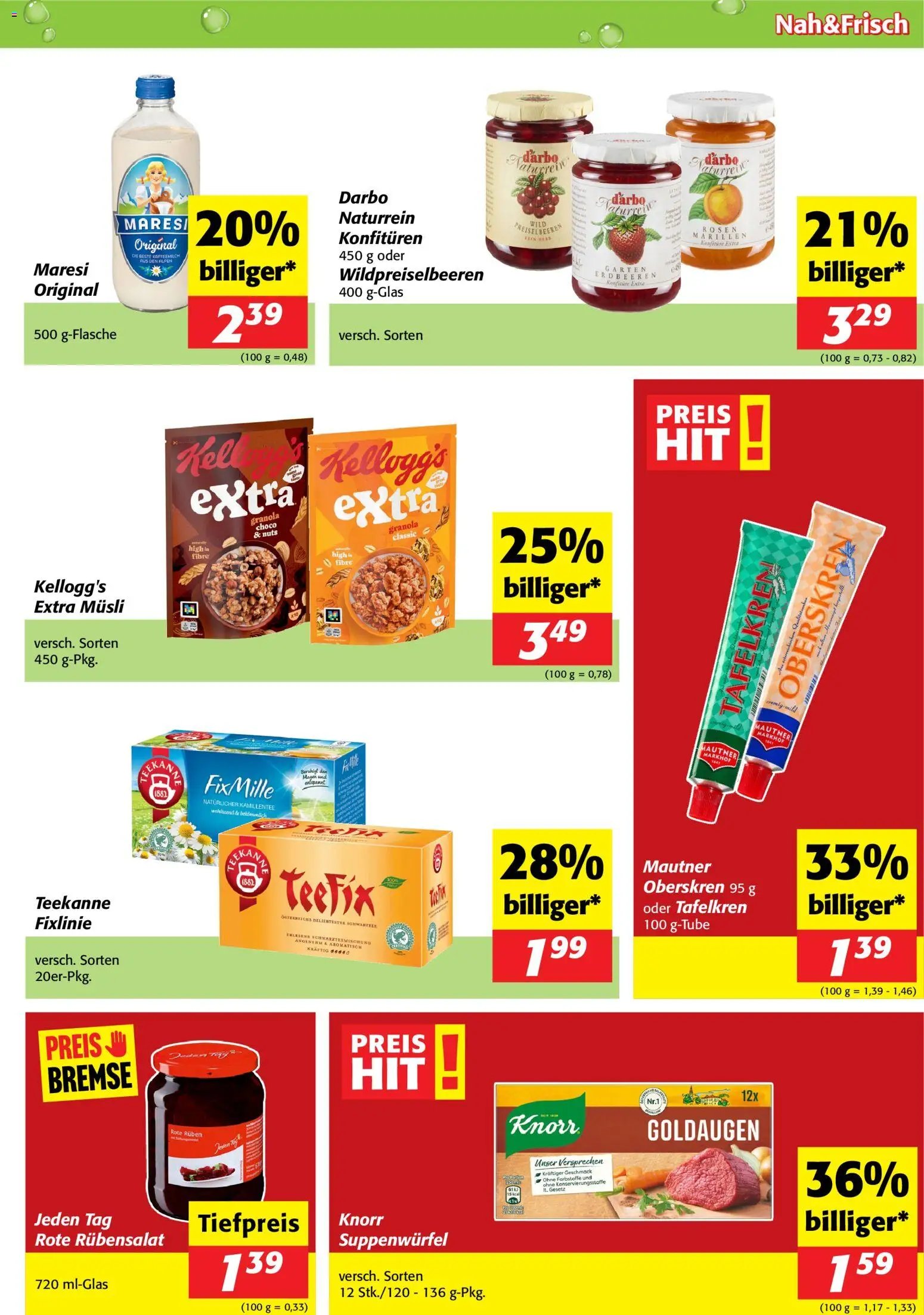 Nah und Frisch Flugblatt