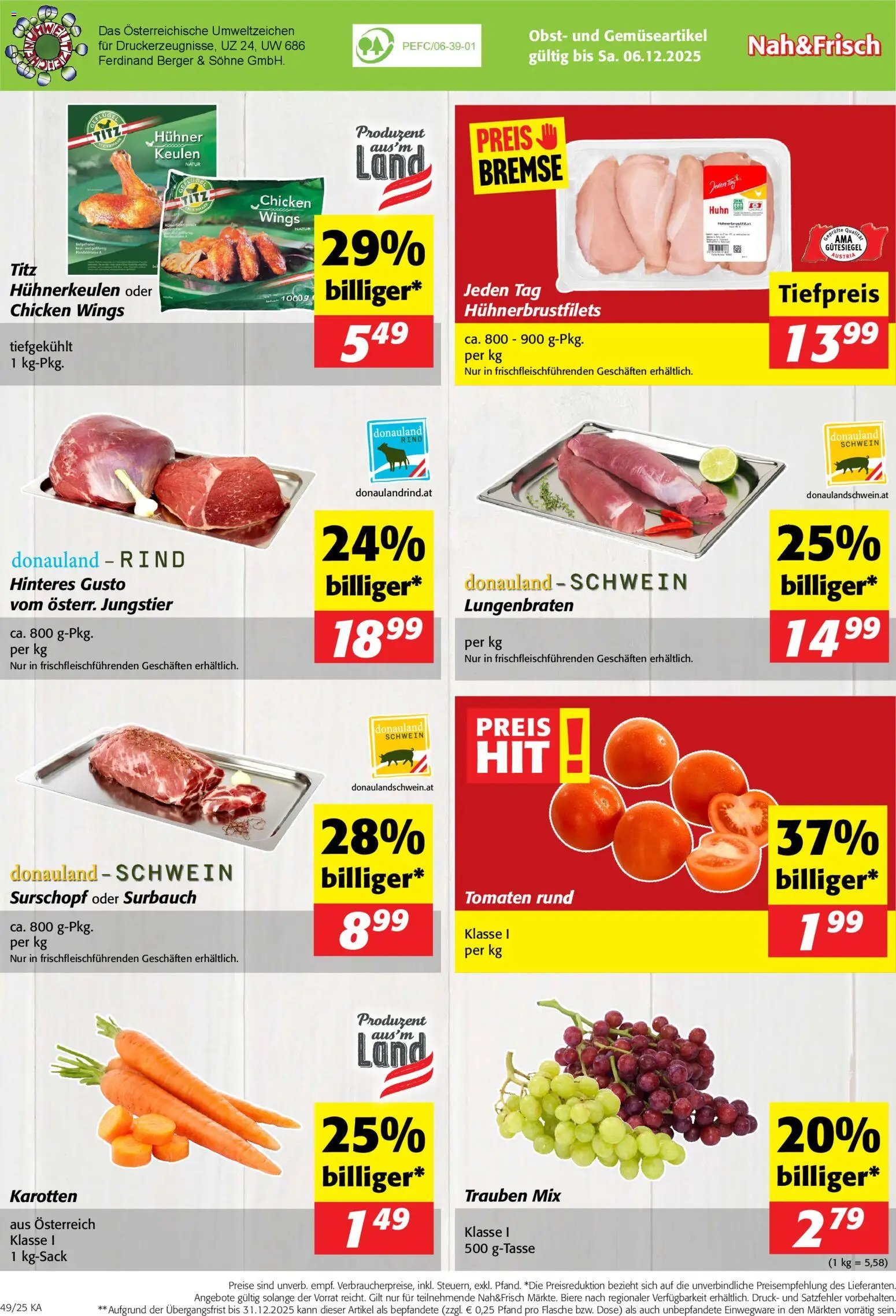 Nah und Frisch Flugblatt