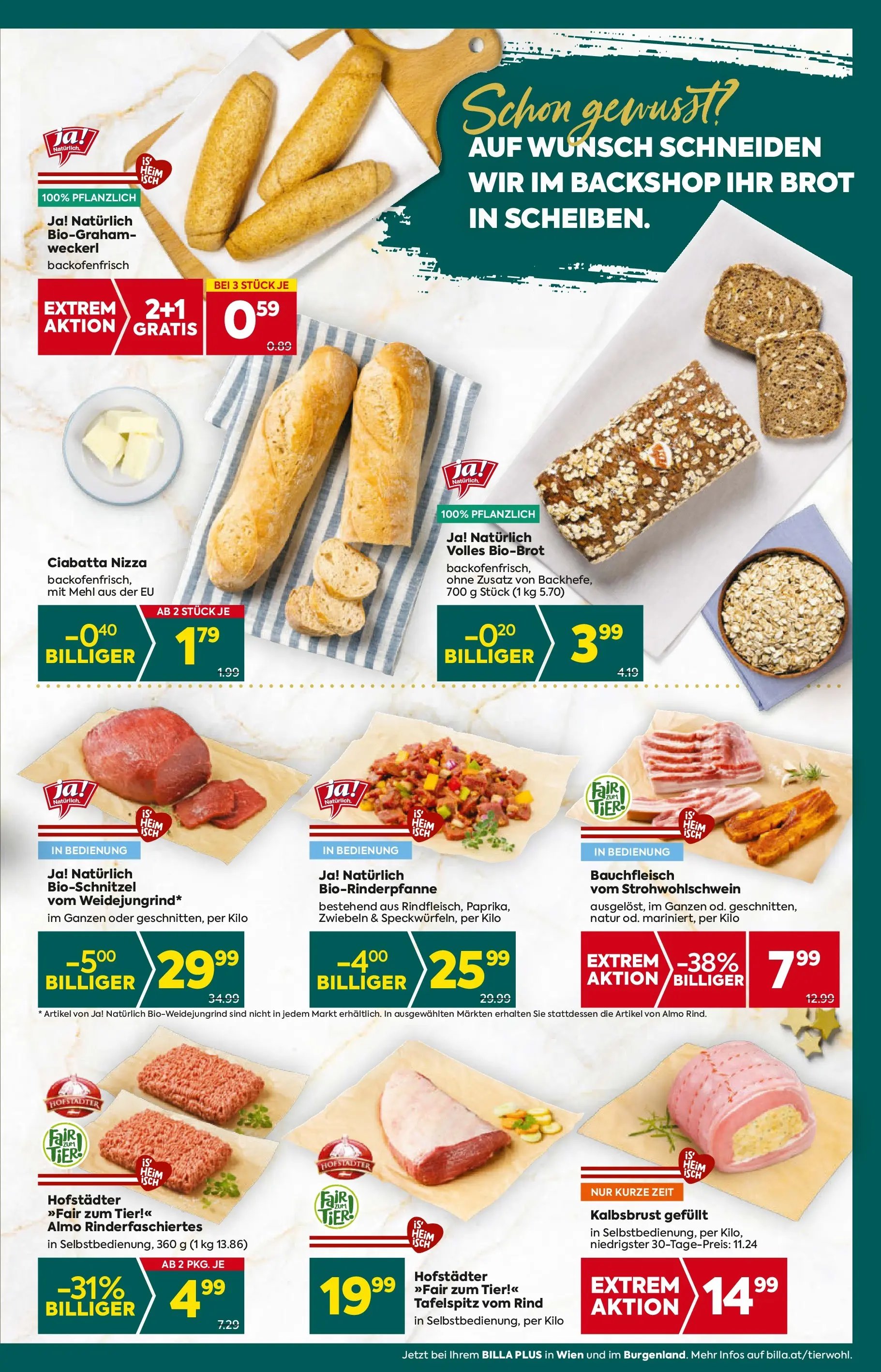 Billa Plus Flugblatt - Wien