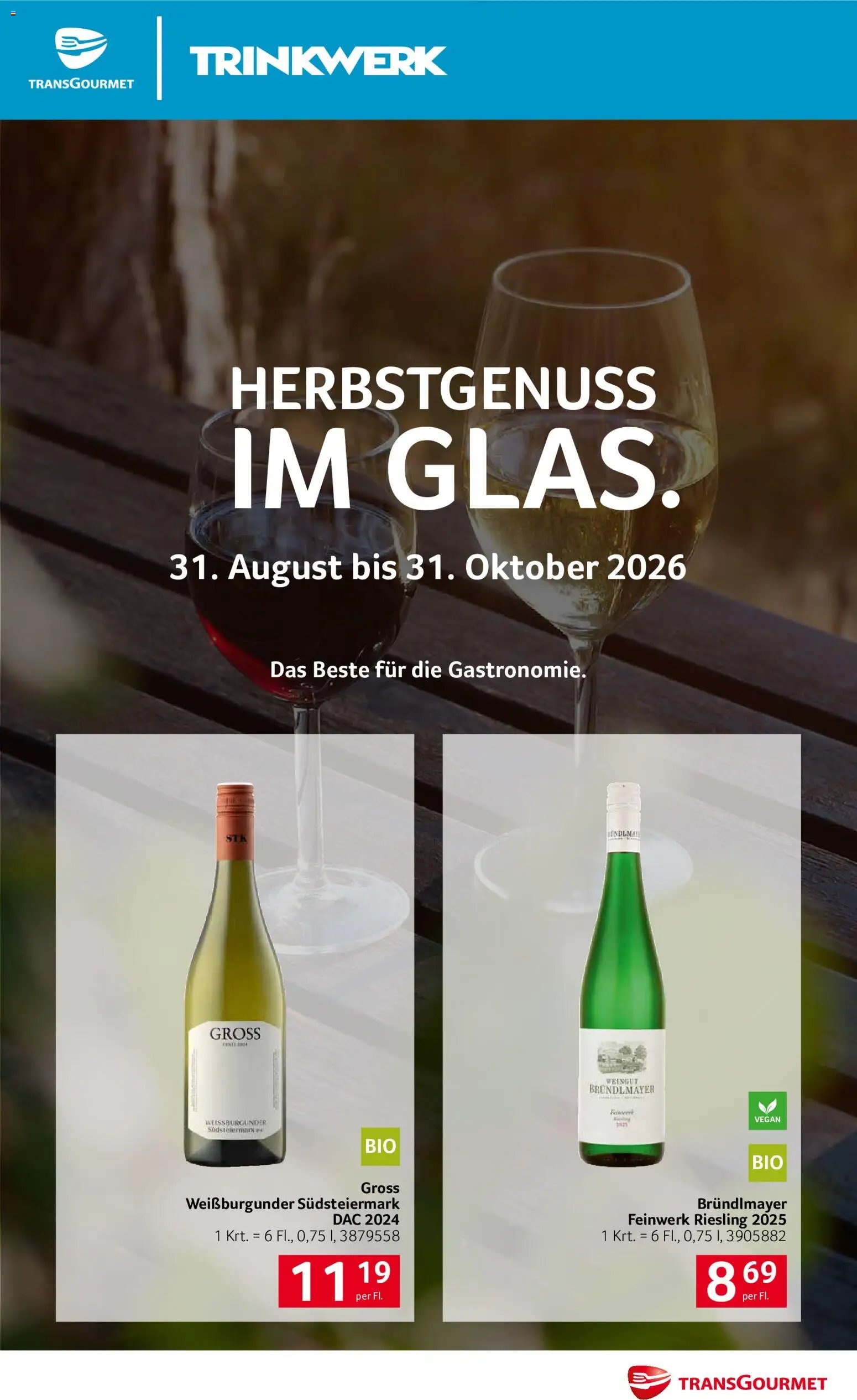 Transgourmet Trinkwerk Herbst