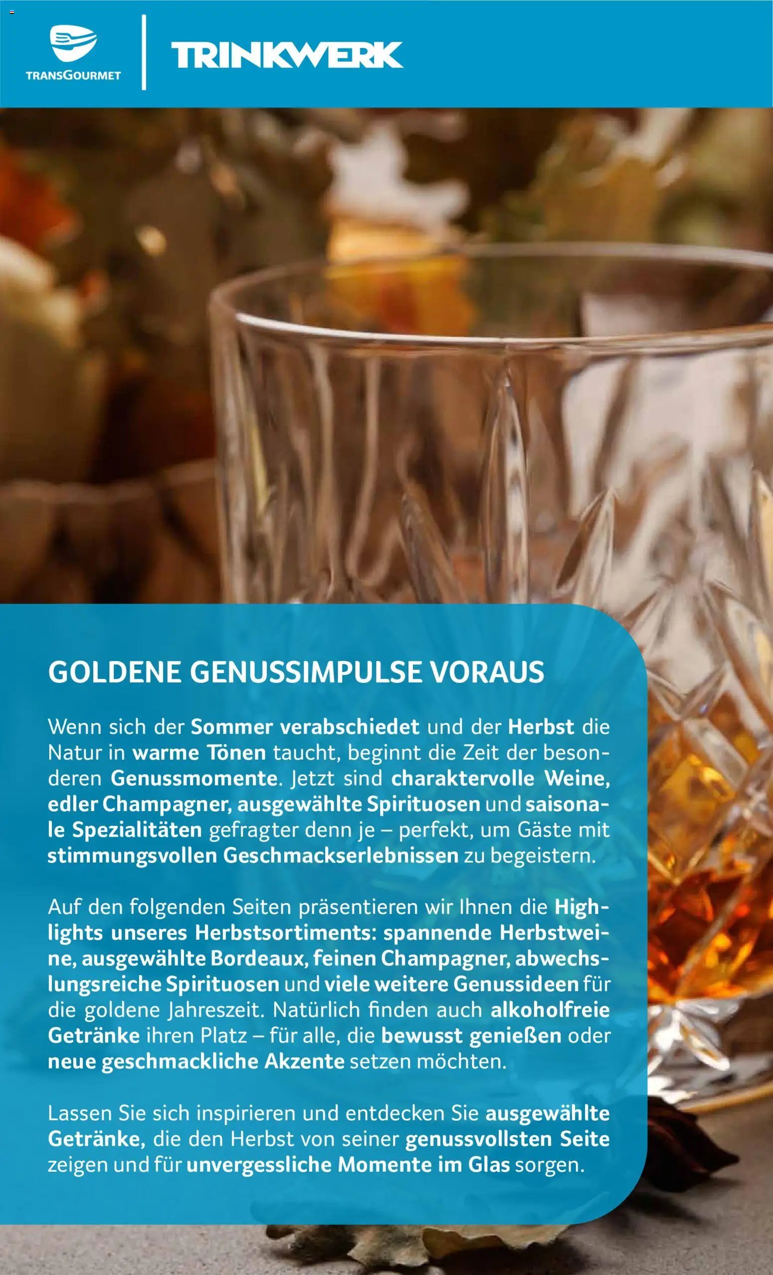 Transgourmet Trinkwerk Herbst