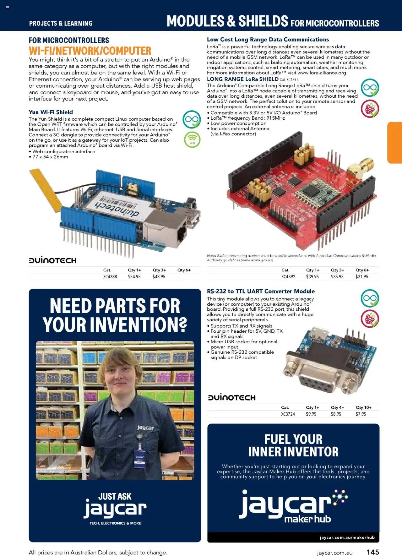 Jaycar Engineering & Scientific Catalogue 2025/2026  (2025-07-09 - 2026-07-09) | 145