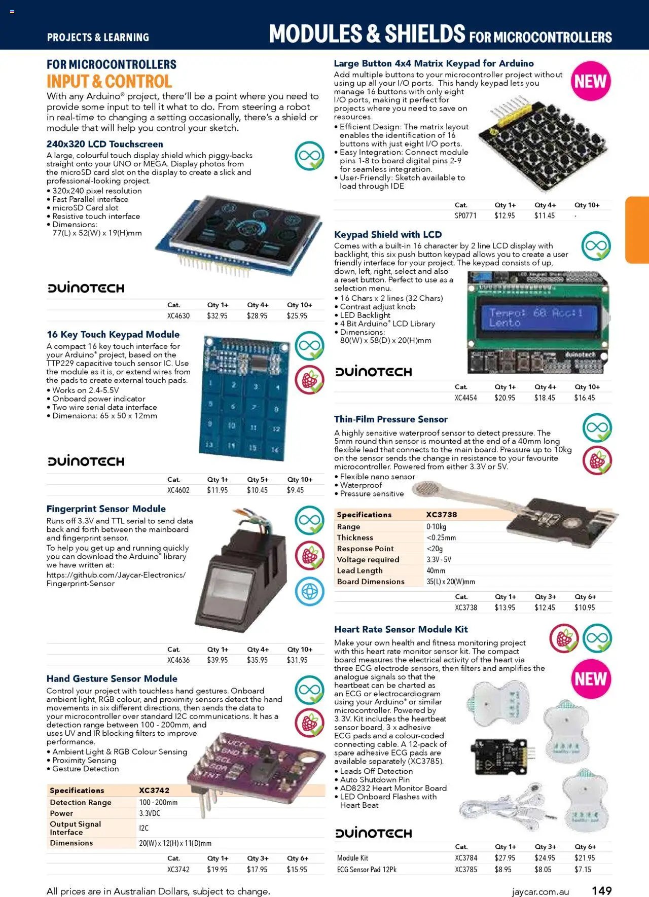 Jaycar Engineering & Scientific Catalogue 2025/2026  (2025-07-09 - 2026-07-09) | 149