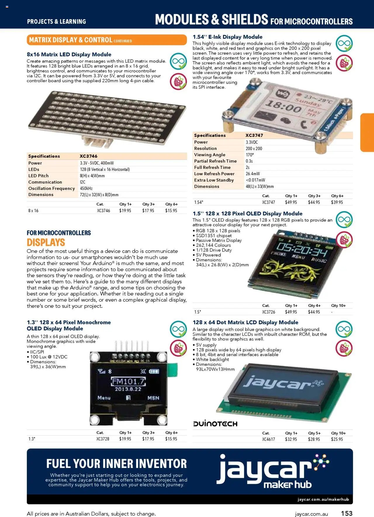 Jaycar Engineering & Scientific Catalogue 2025/2026  (2025-07-09 - 2026-07-09) | 153