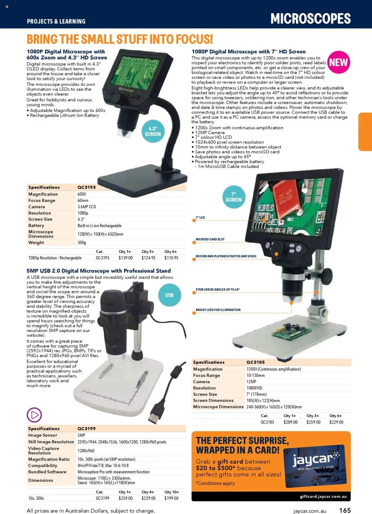 Jaycar Engineering & Scientific Catalogue 2025/2026  (2025-07-09 - 2026-07-09) | 165