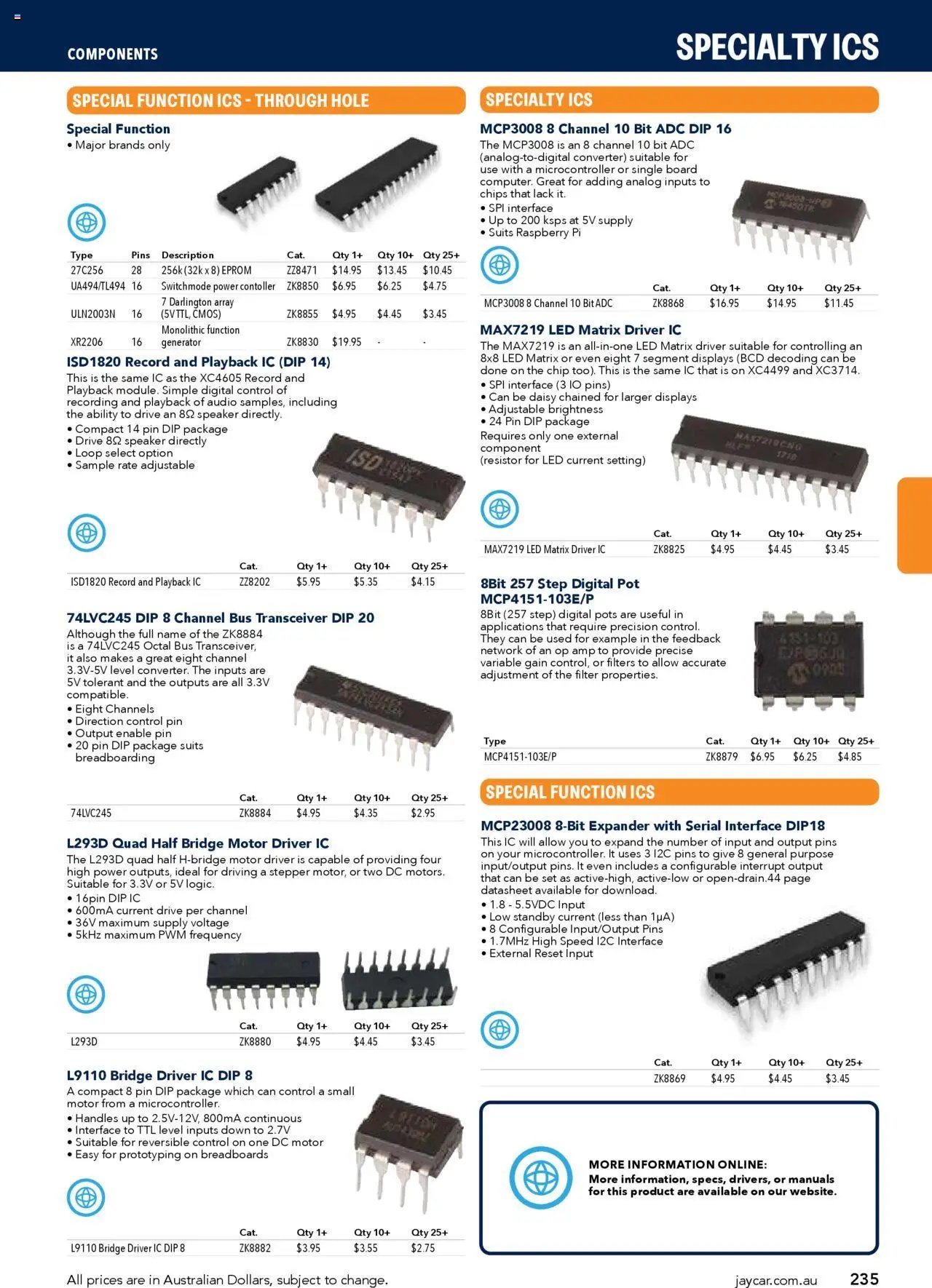 Jaycar Engineering & Scientific Catalogue 2025/2026  (2025-07-09 - 2026-07-09) | 235