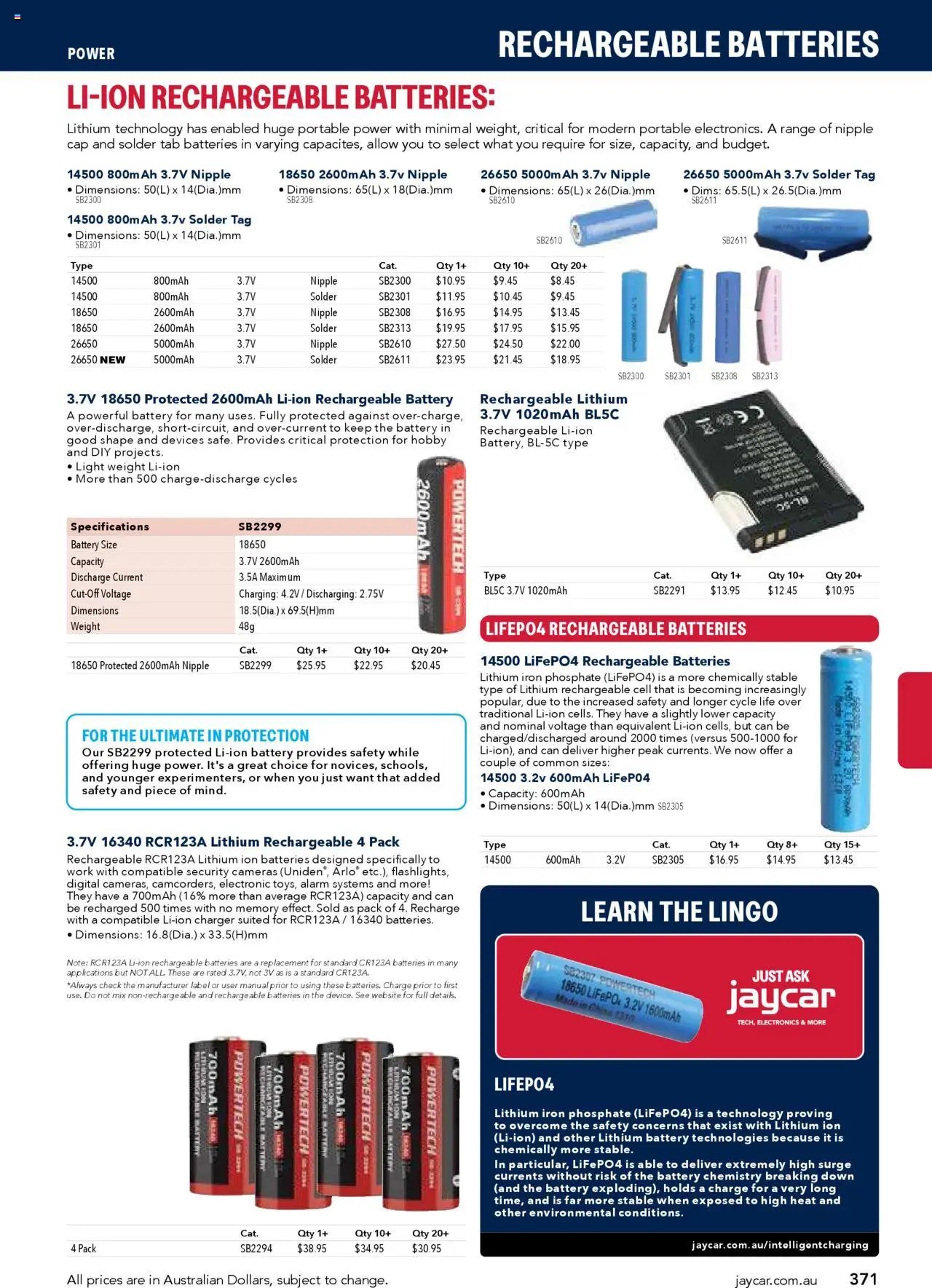 Jaycar Engineering & Scientific Catalogue 2025/2026  (2025-07-09 - 2026-07-09) | 371
